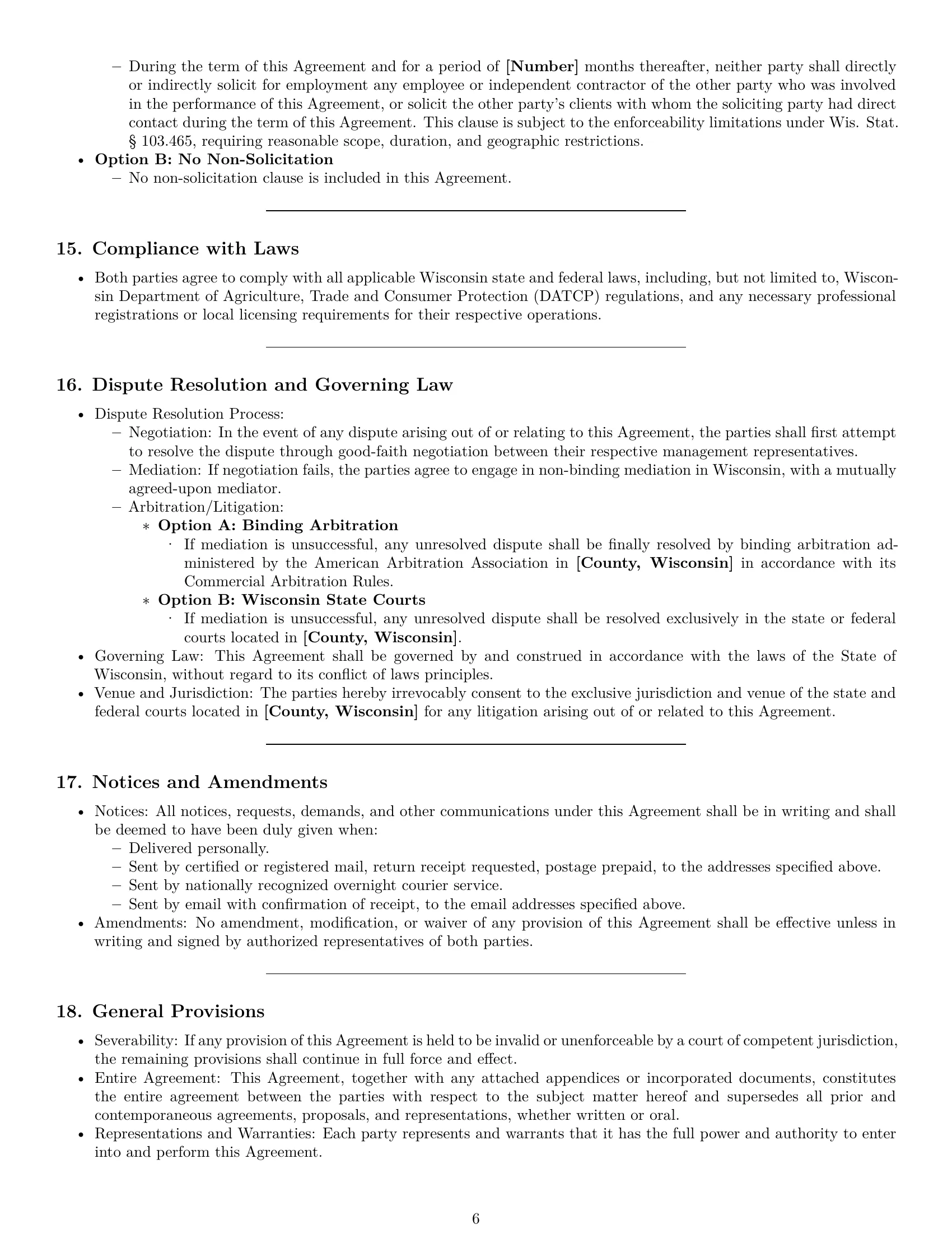Preview page 6 of Pro Wisconsin marketing service contract template