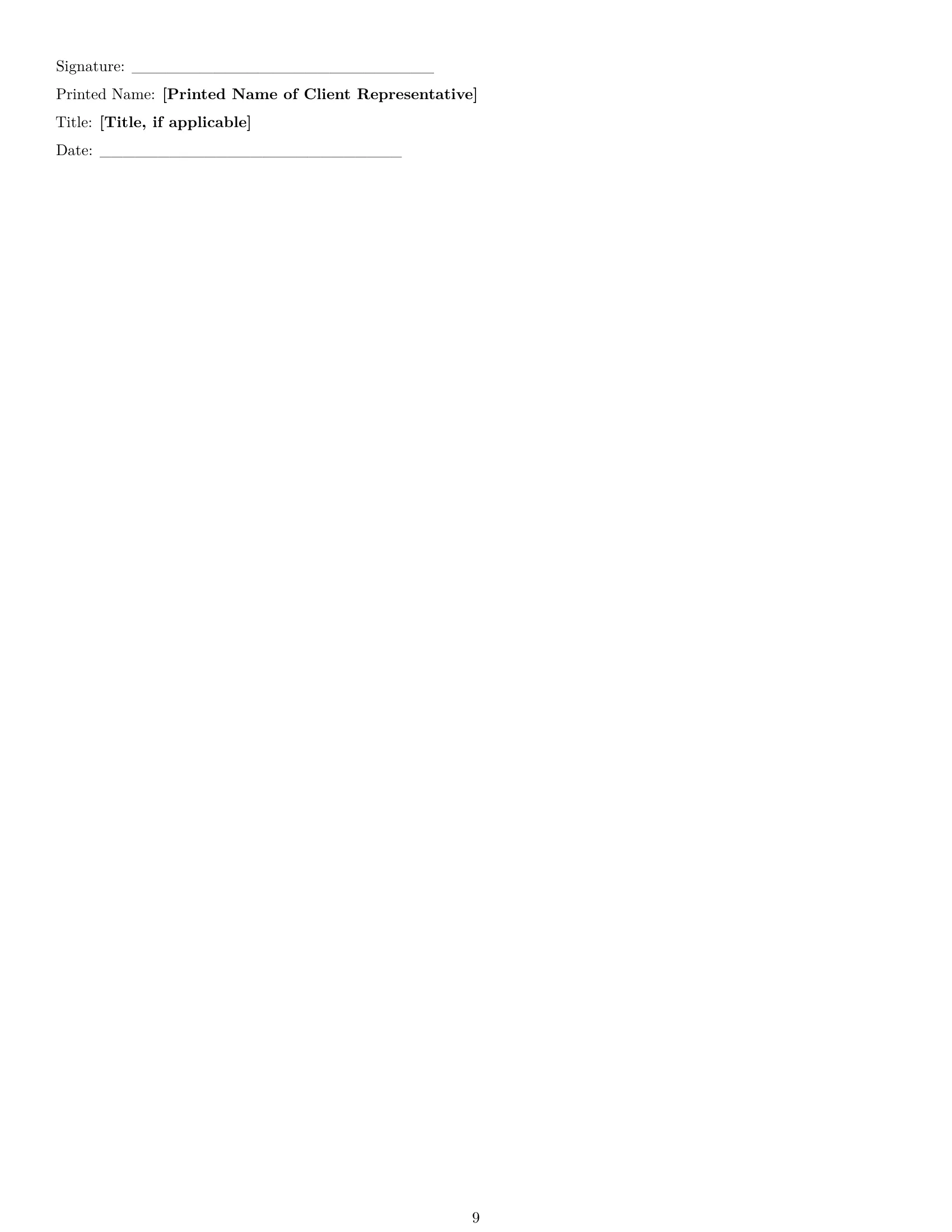 Preview page 9 of Pro Utah cleaning service contract template
