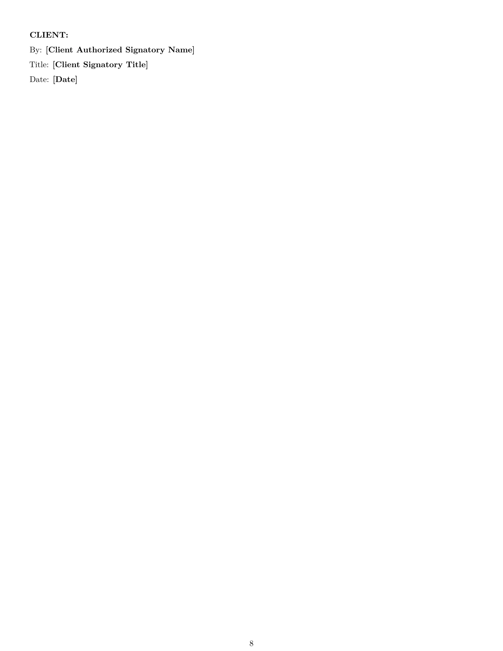 Preview page 8 of Pro Delaware cleaning service contract template
