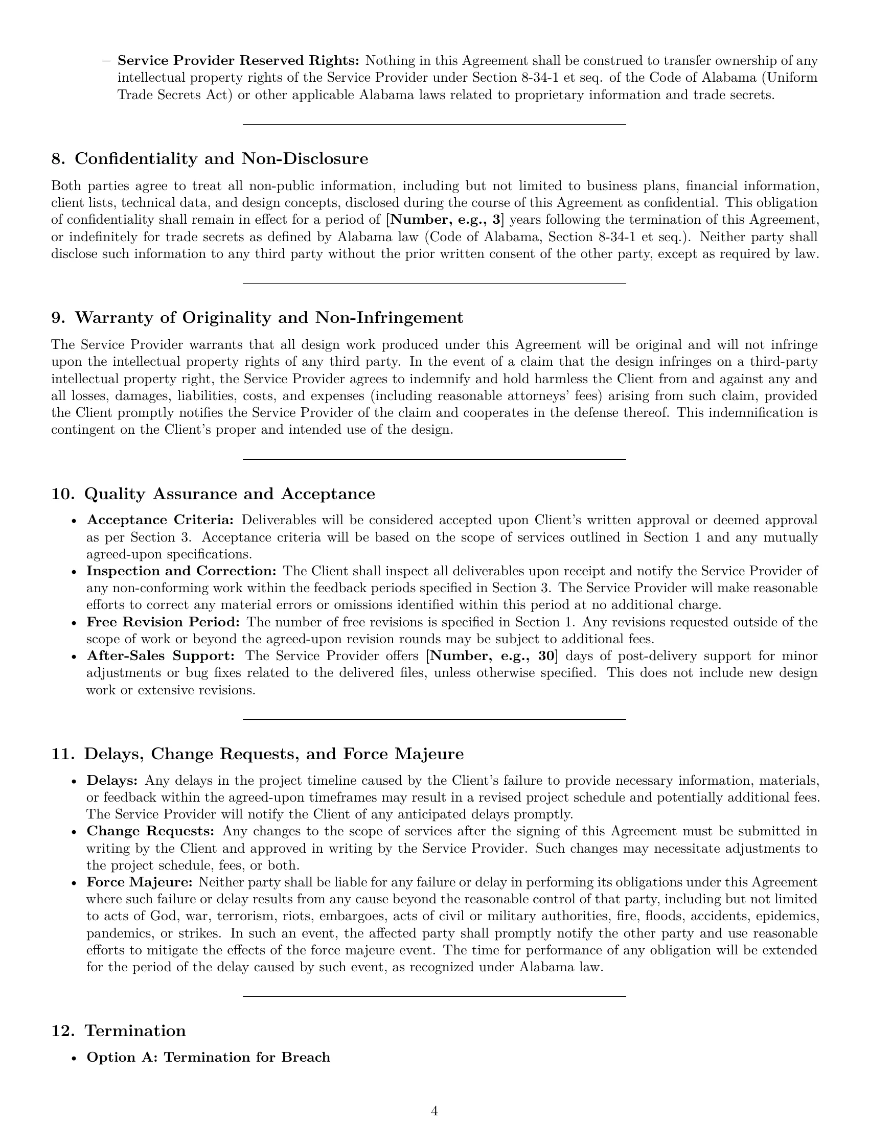 Preview page 4 of Pro Alabama design service contract template