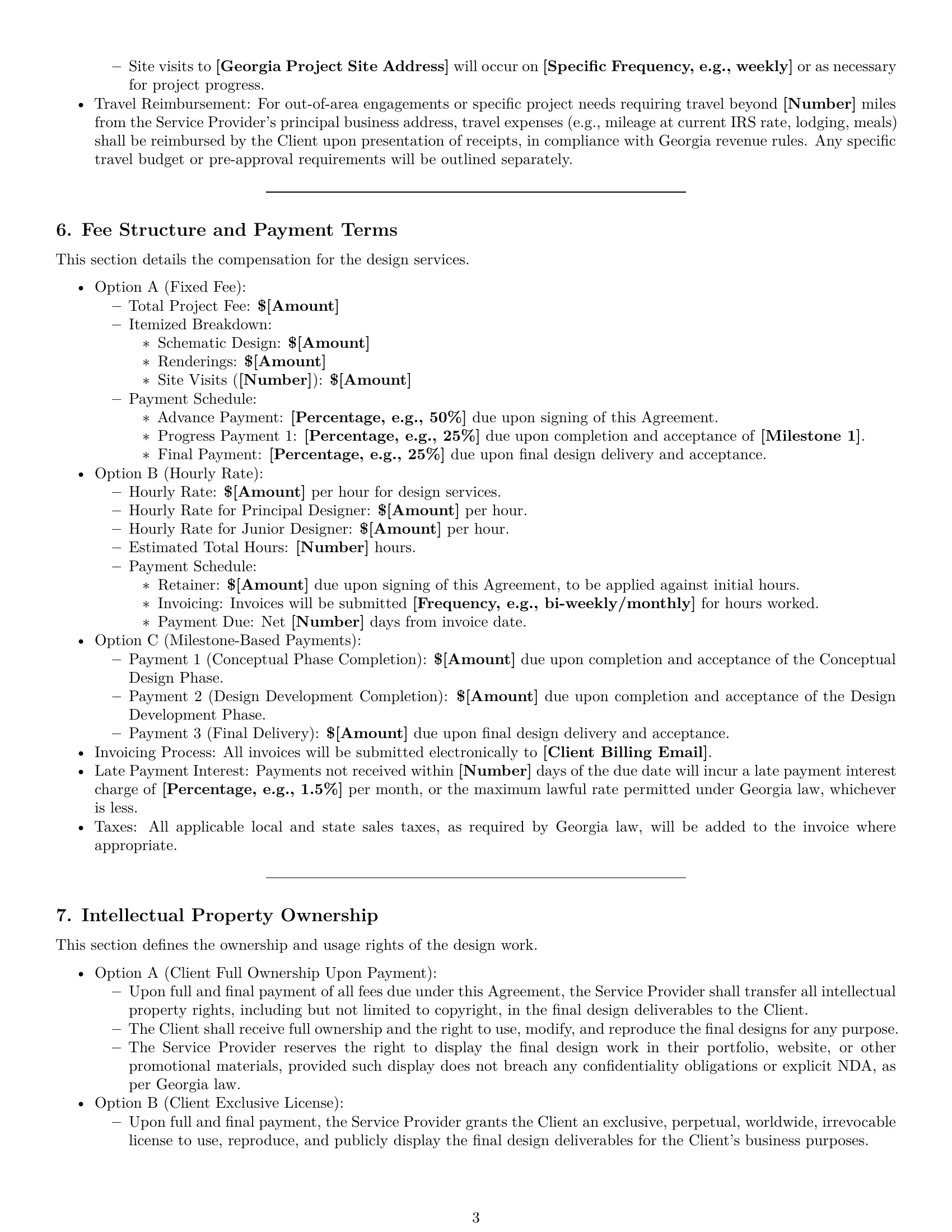 Preview page 3 of Pro Georgia design service contract template