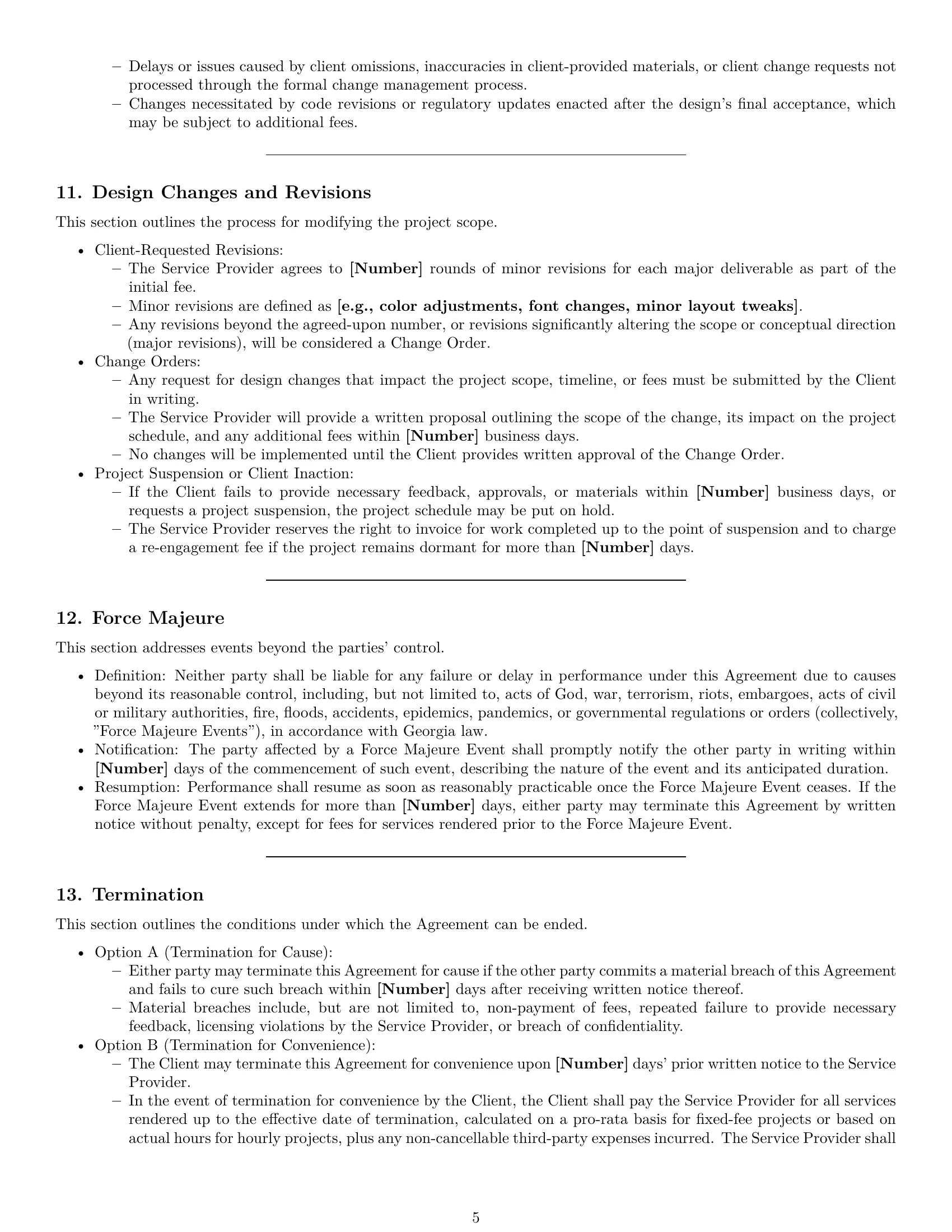 Preview page 5 of Pro Georgia design service contract template