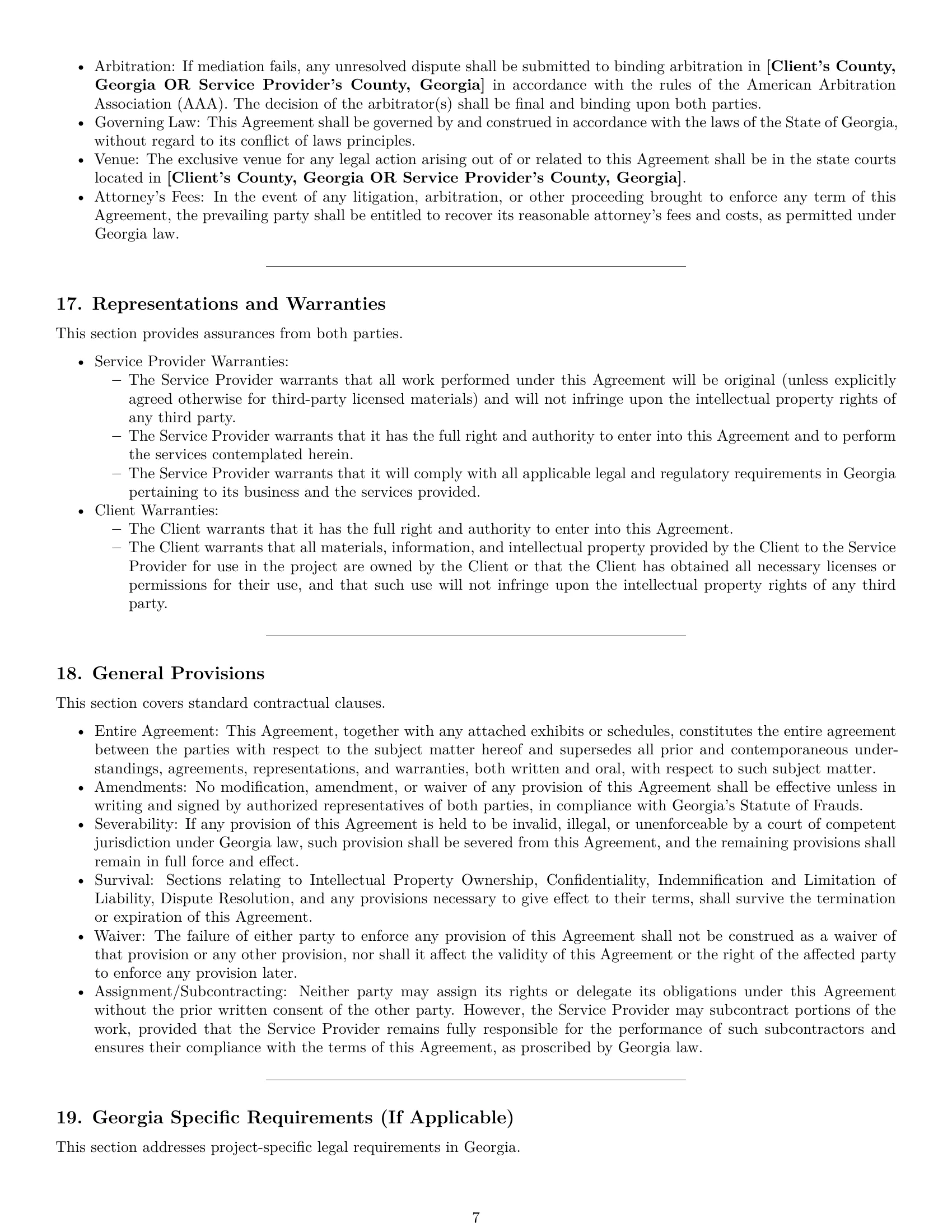 Preview page 7 of Pro Georgia design service contract template