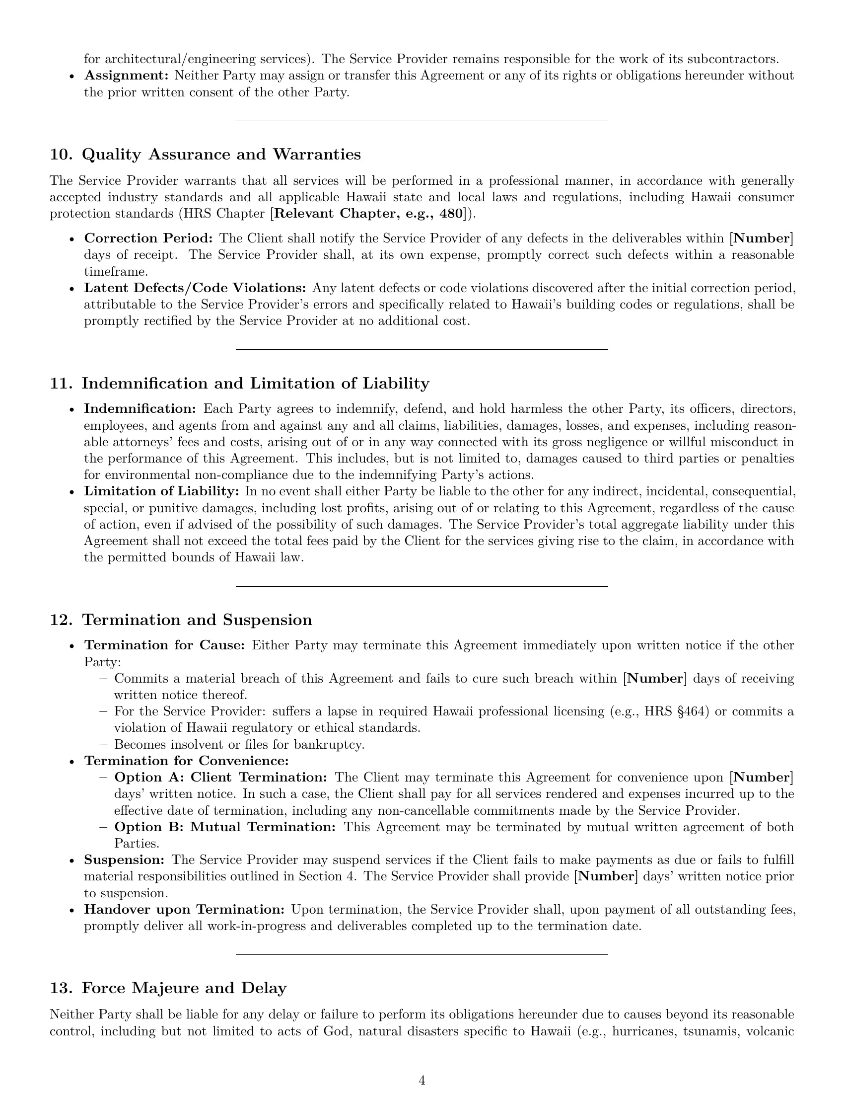 Preview page 4 of Pro Hawaii design service contract template