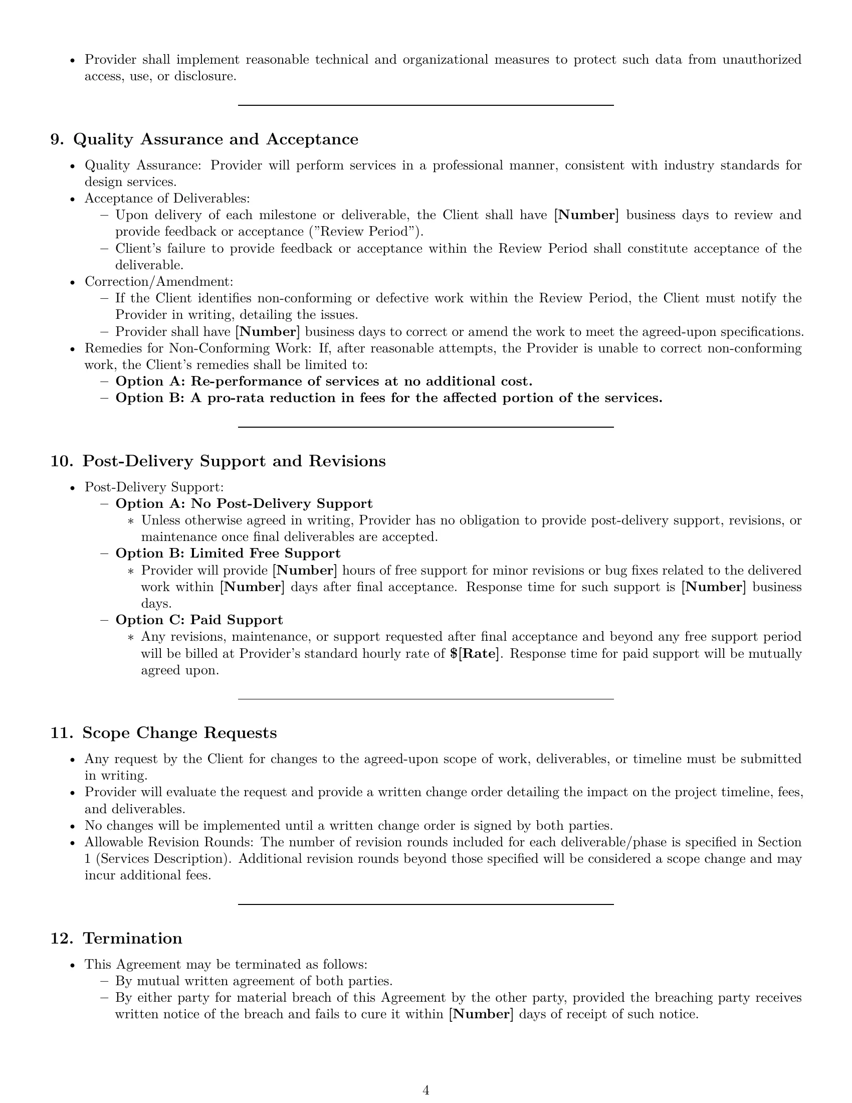 Preview page 4 of Pro Idaho design service contract template