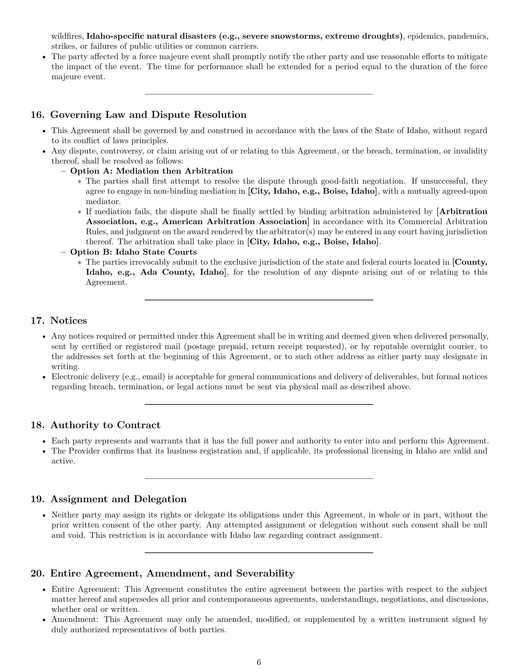 Preview page 6 of Pro Idaho design service contract template