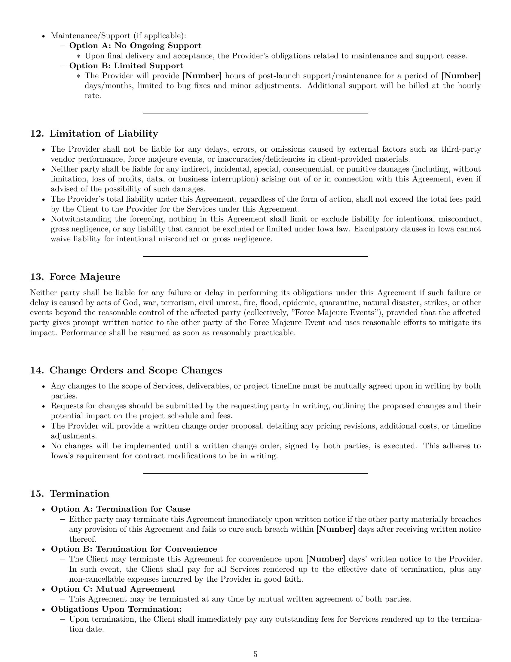 Preview page 5 of Pro Iowa design service contract template