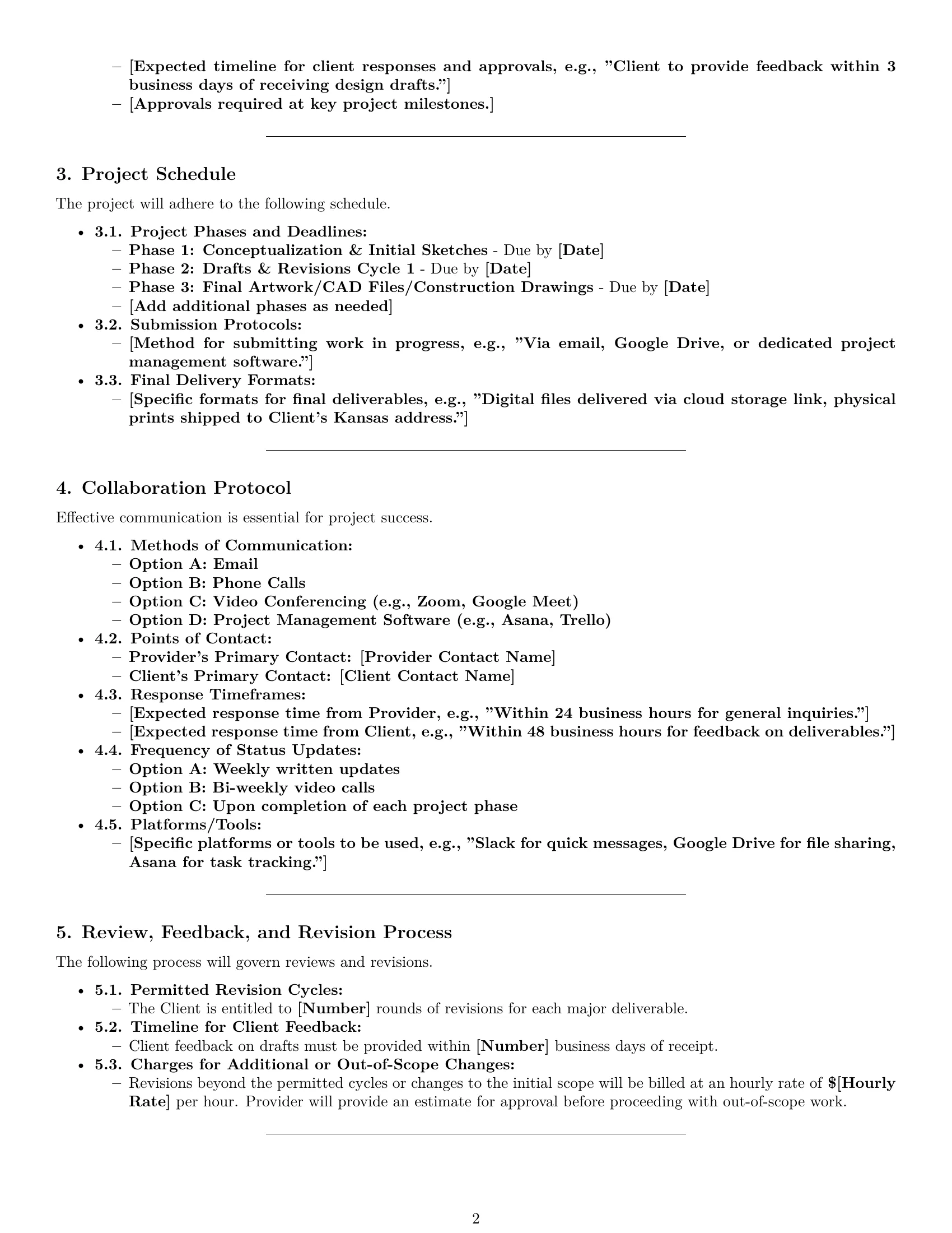 Preview page 2 of Pro Kansas design service contract template