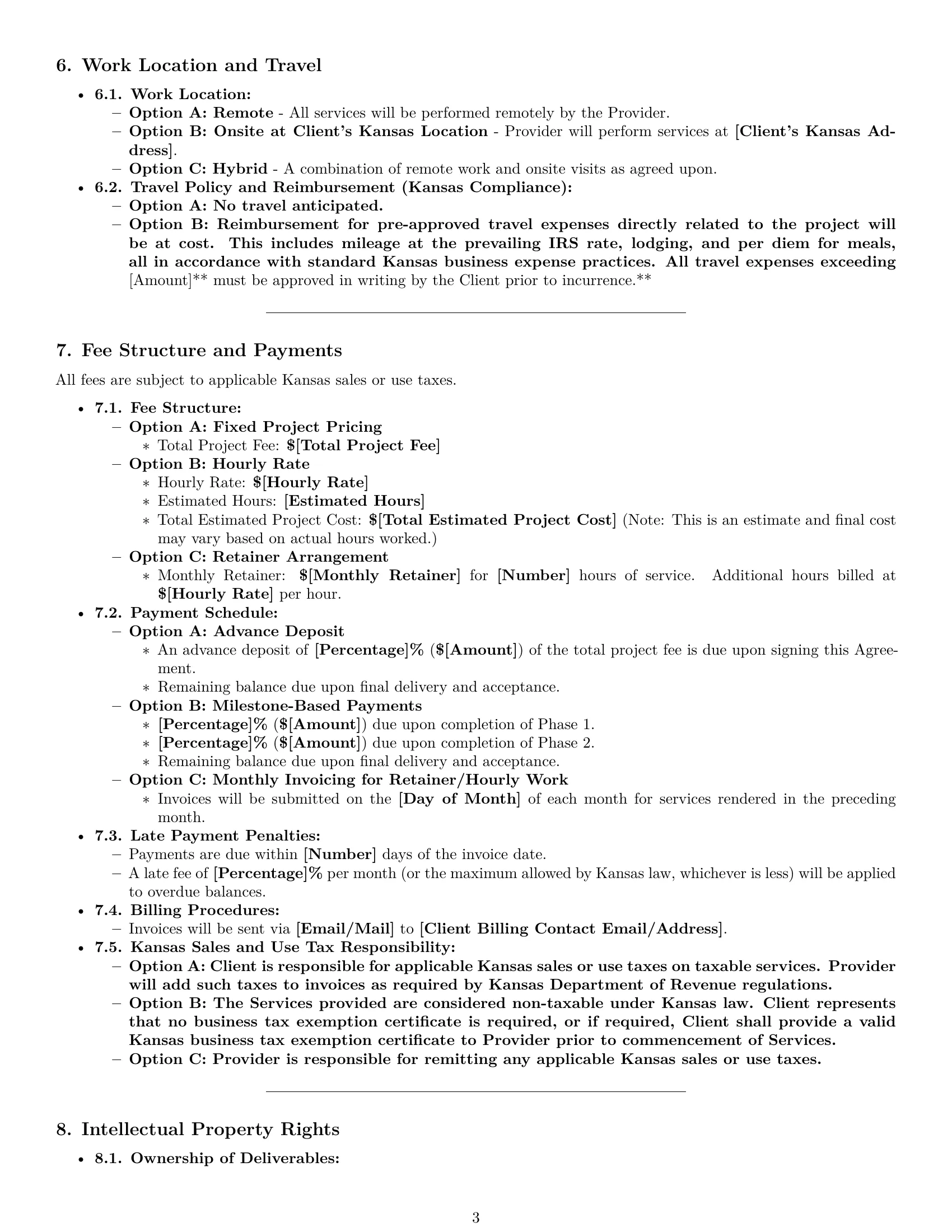 Preview page 3 of Pro Kansas design service contract template