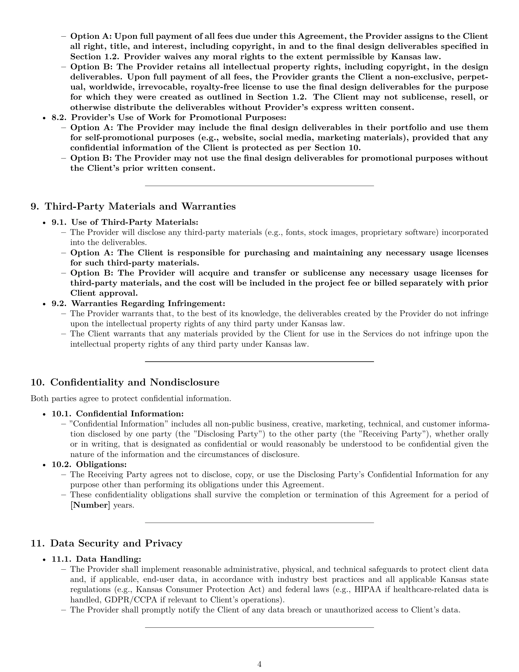 Preview page 4 of Pro Kansas design service contract template