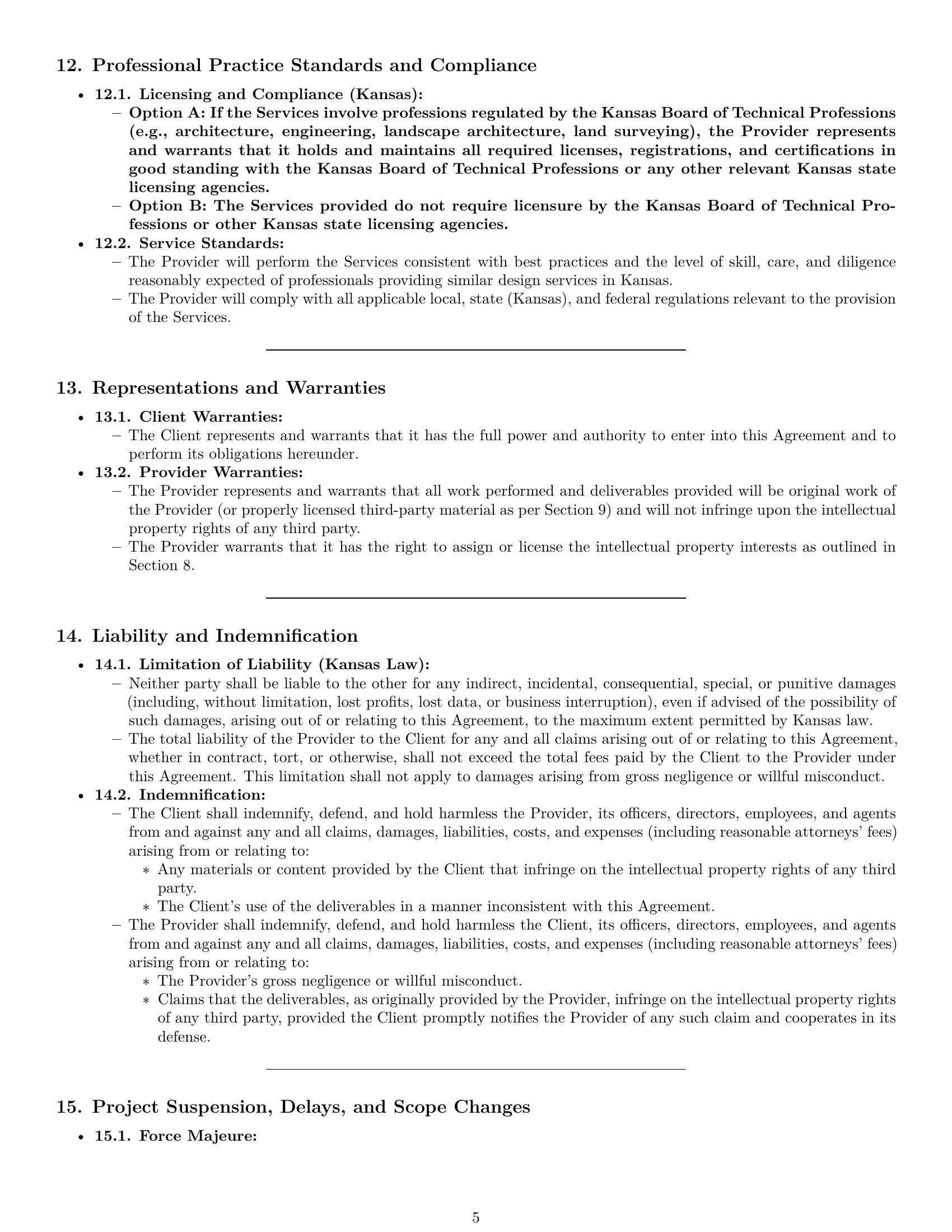 Preview page 5 of Pro Kansas design service contract template