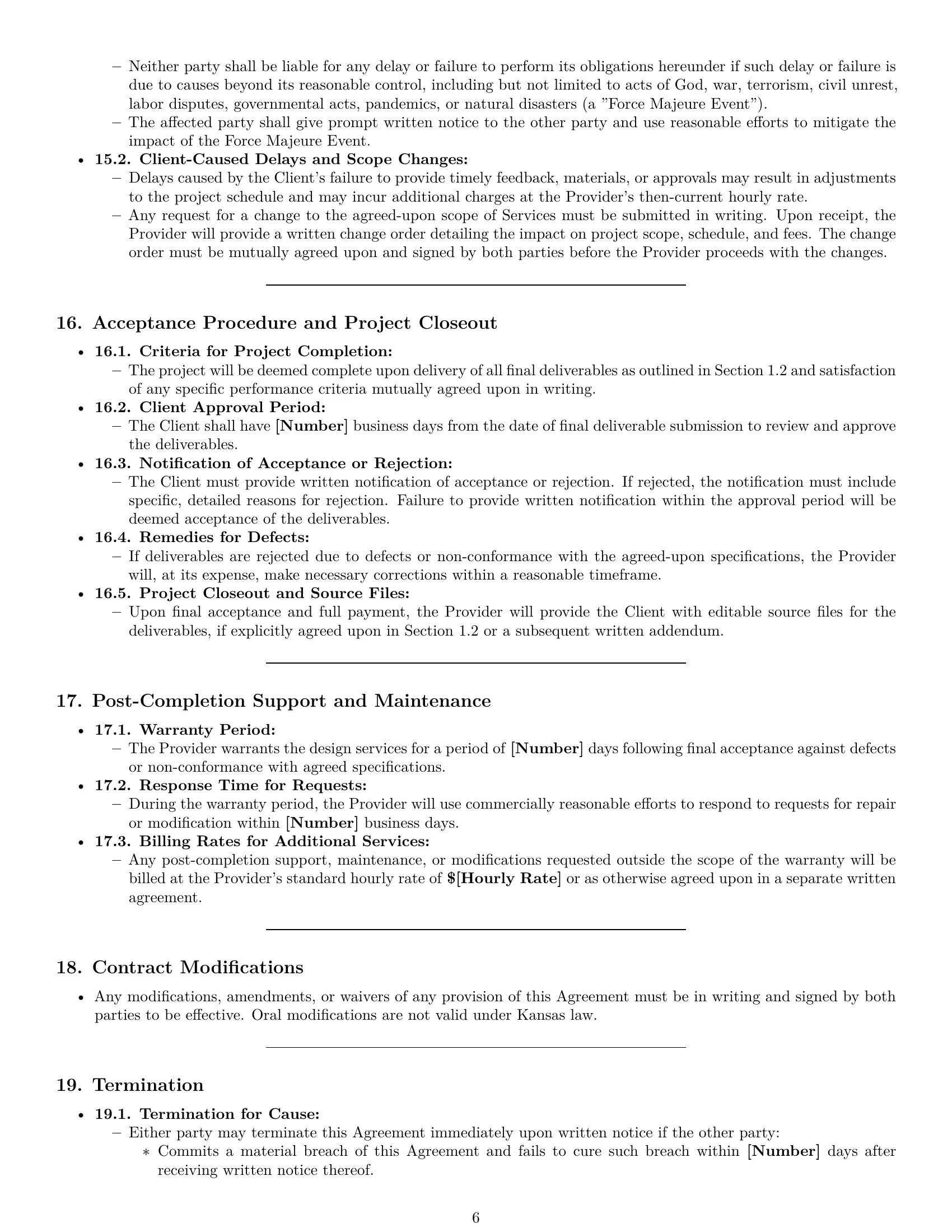 Preview page 6 of Pro Kansas design service contract template