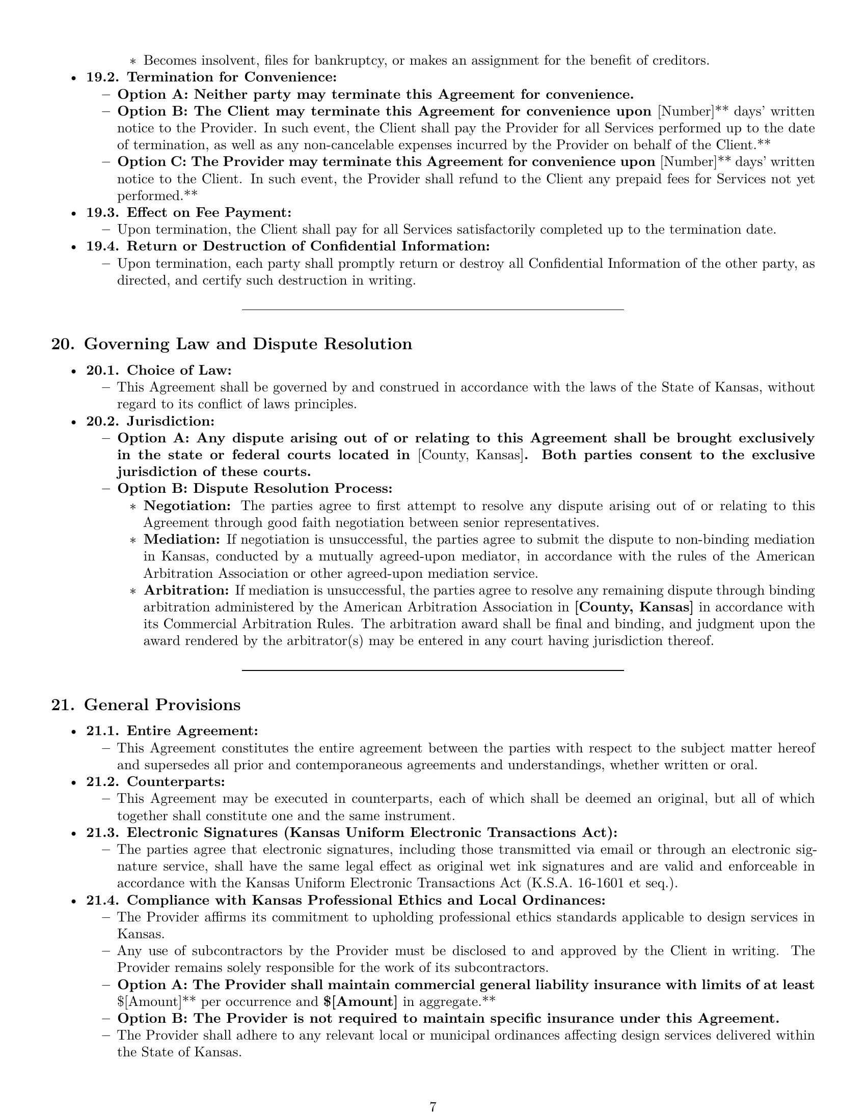 Preview page 7 of Pro Kansas design service contract template