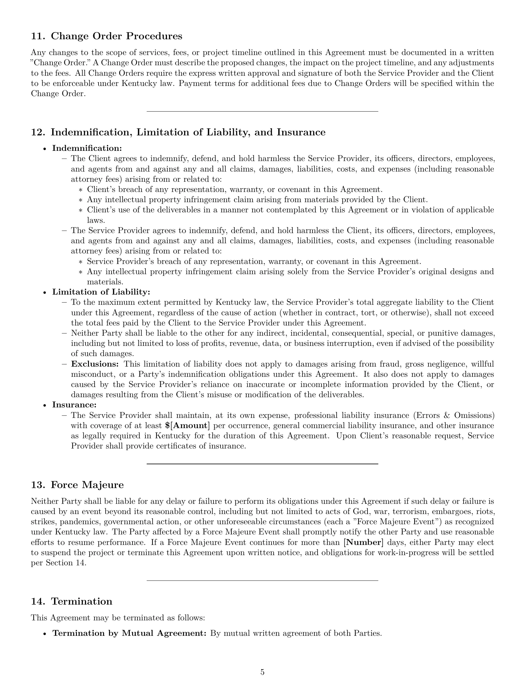 Preview page 5 of Pro Kentucky design service contract template