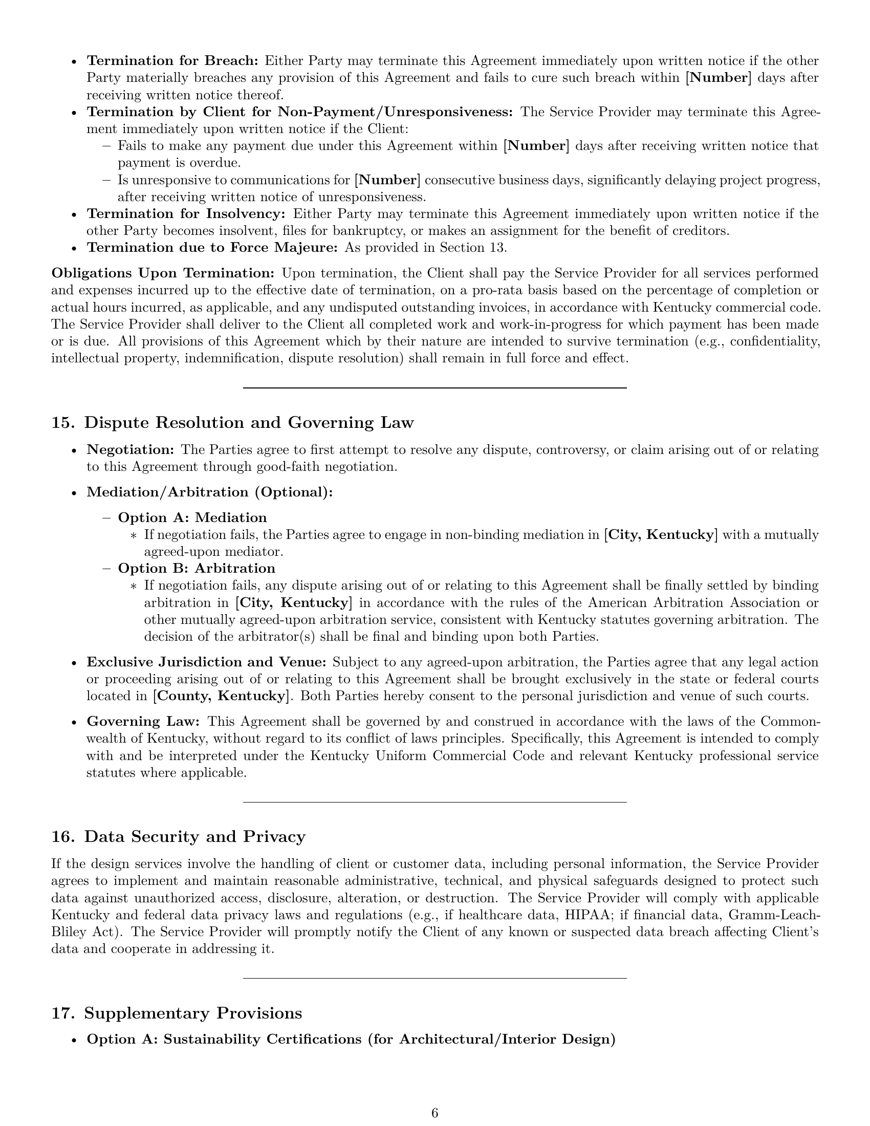 Preview page 6 of Pro Kentucky design service contract template