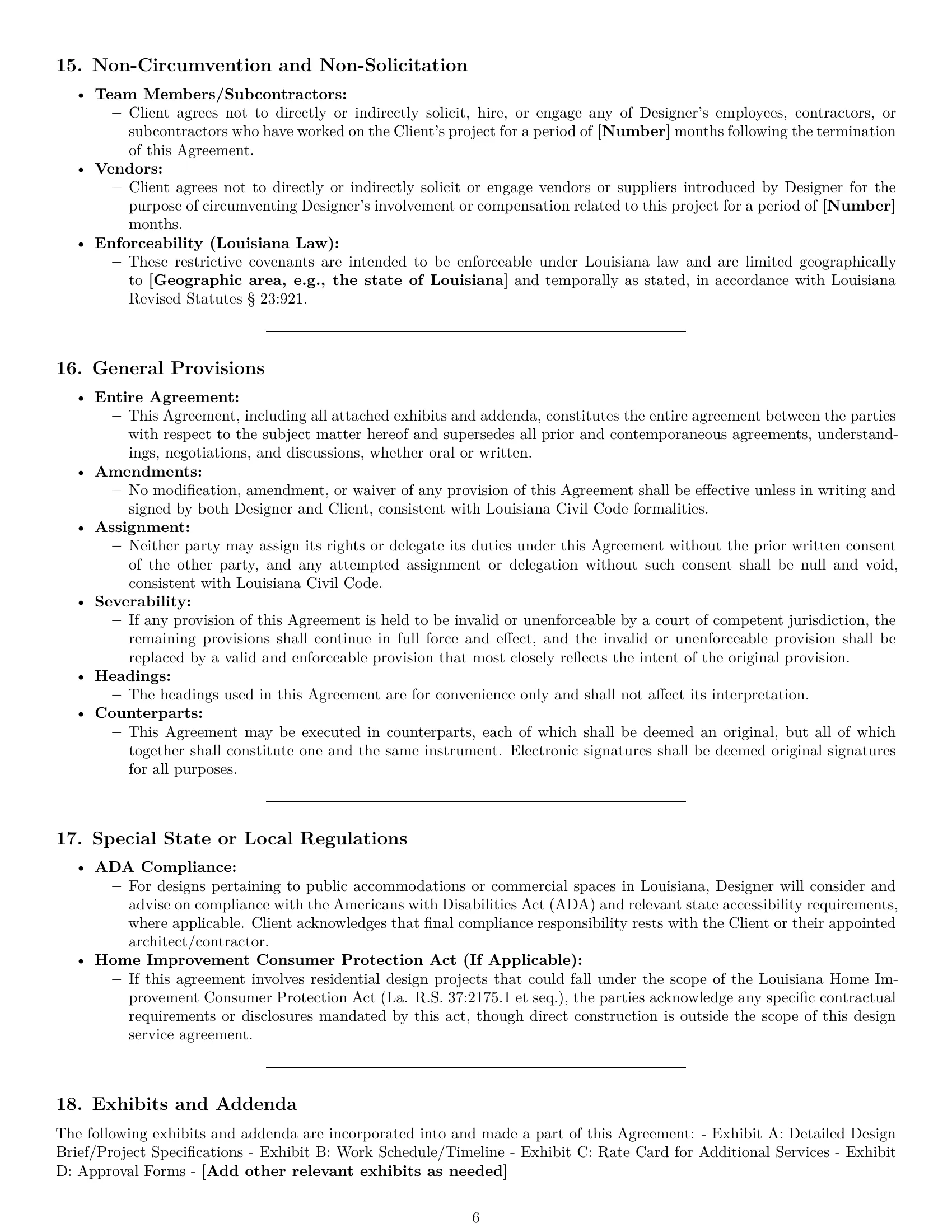 Preview page 6 of Pro Louisiana design service contract template