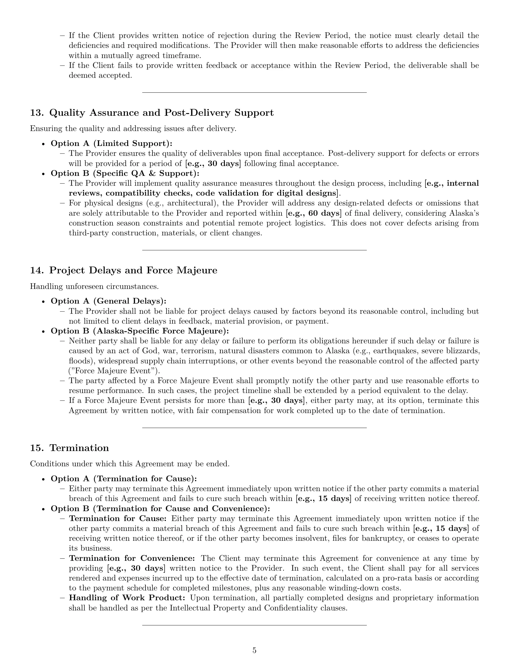 Preview page 5 of Pro Alaska design service contract template