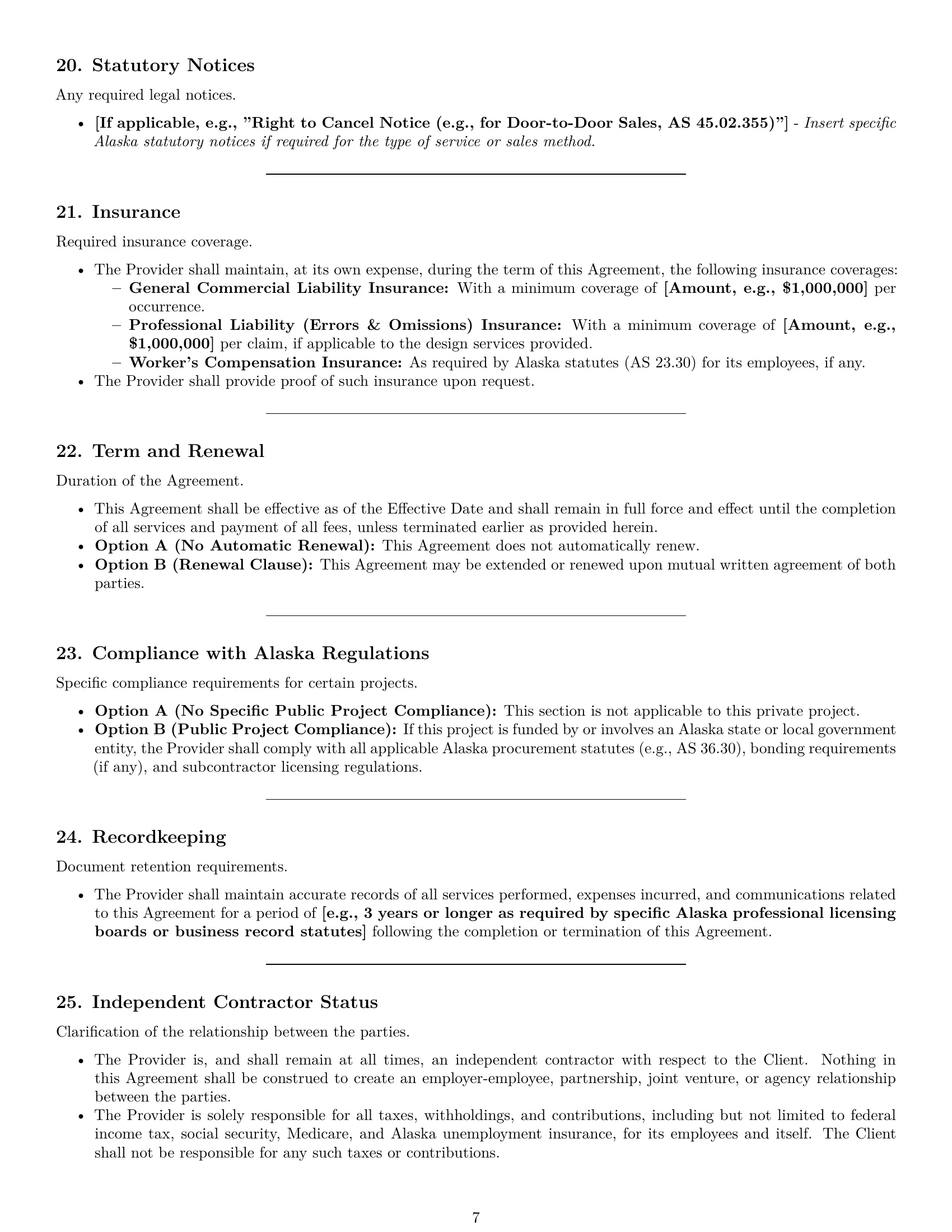 Preview page 7 of Pro Alaska design service contract template