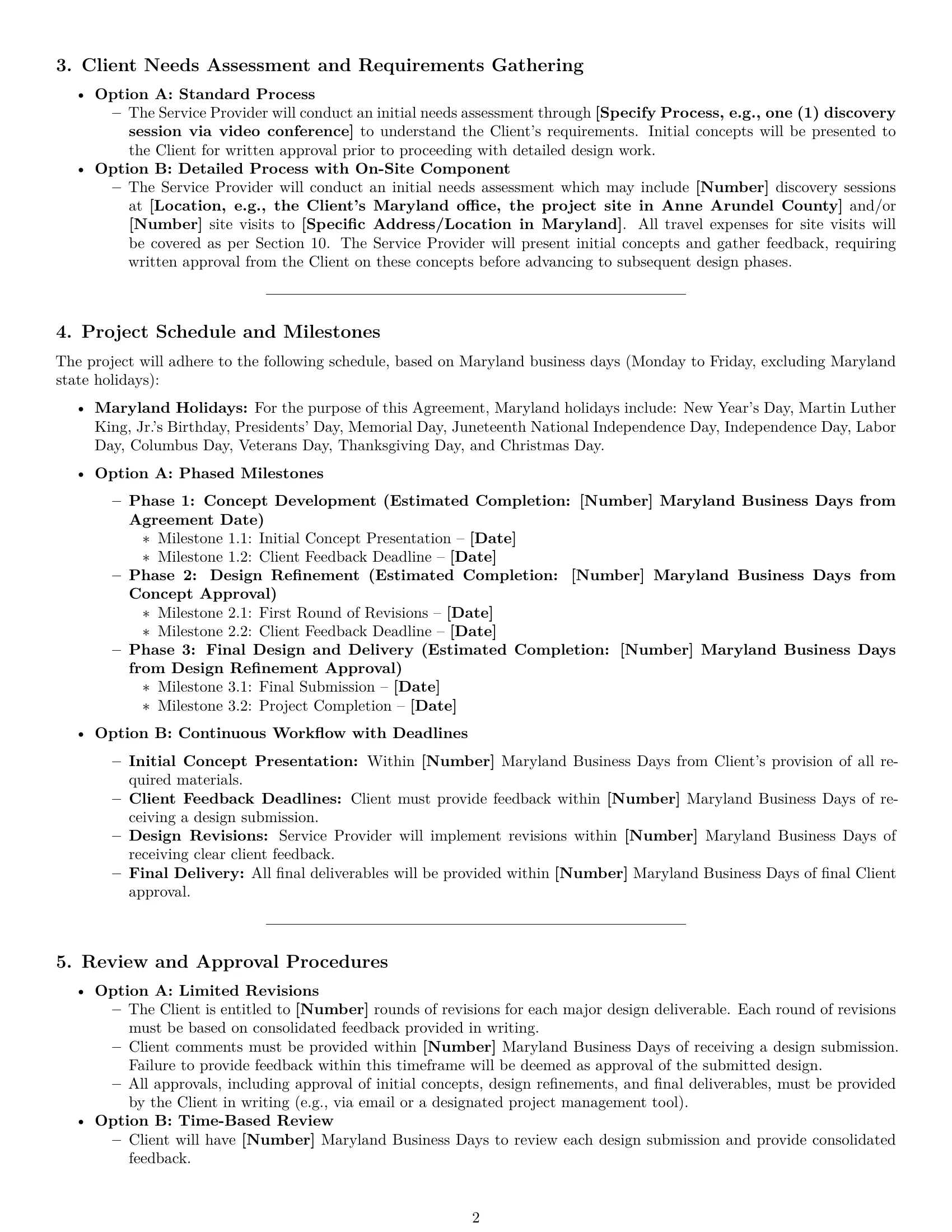 Preview page 2 of Pro Maryland design service contract template
