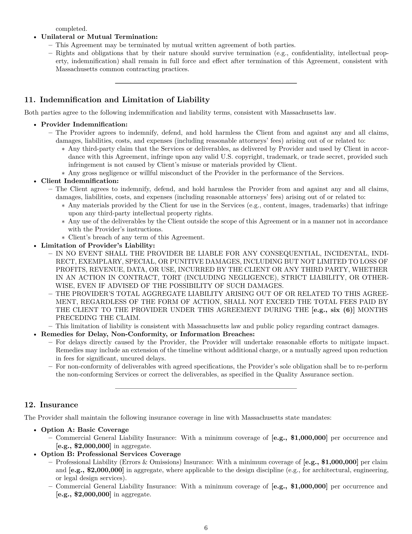 Preview page 6 of Pro Massachusetts design service contract template