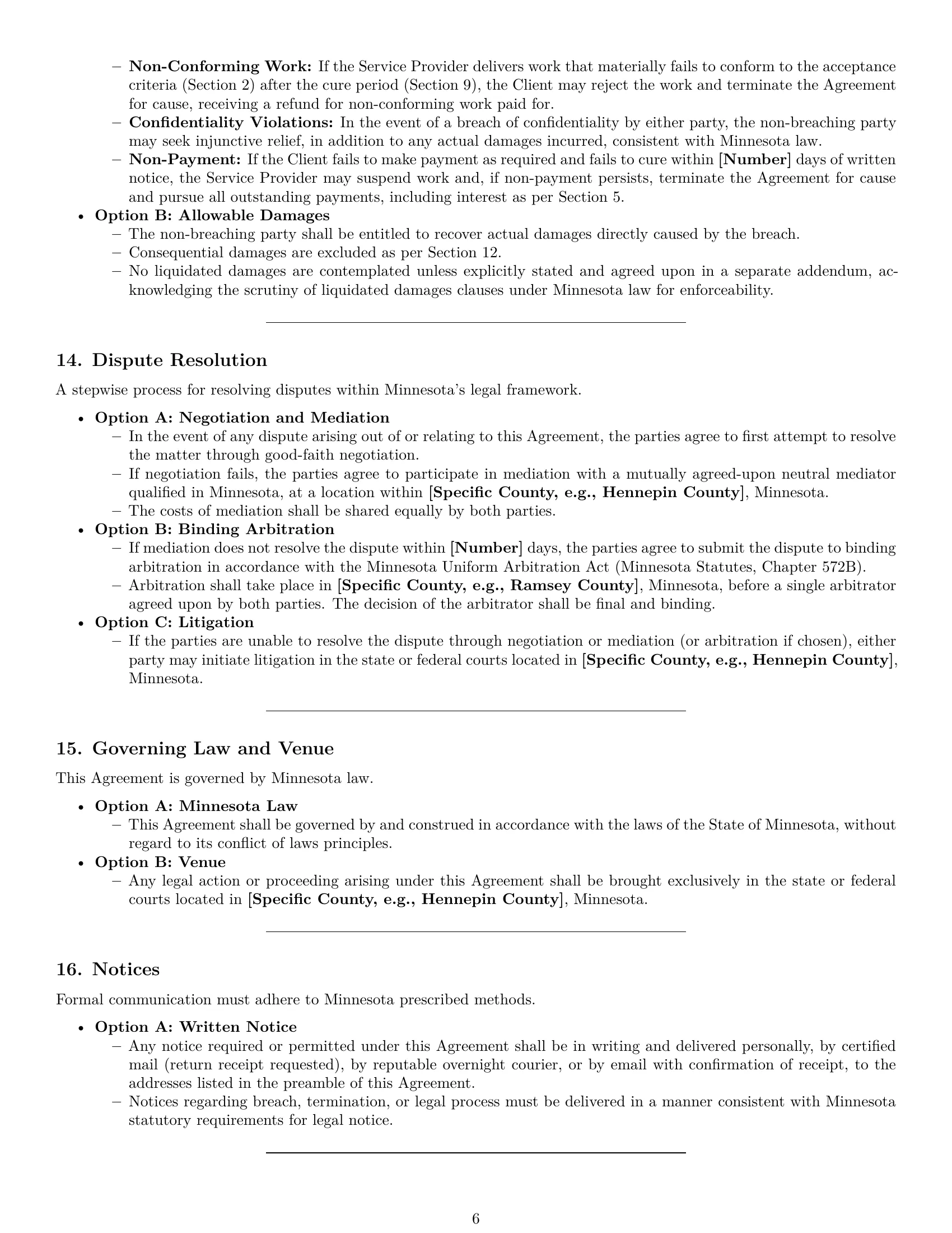 Preview page 6 of Pro Minnesota design service contract template