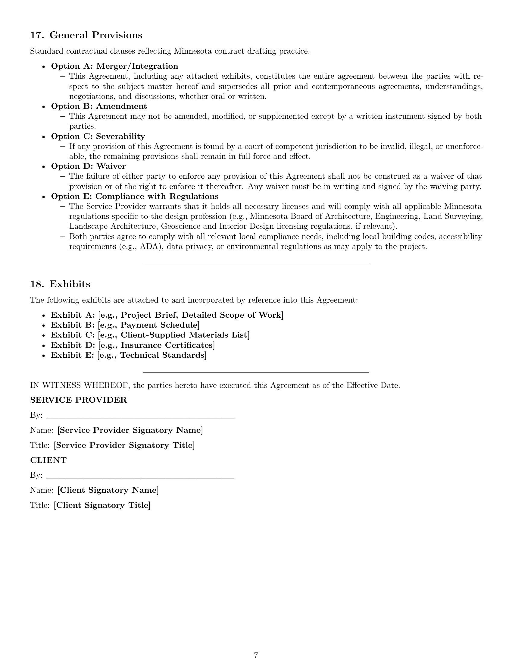 Preview page 7 of Pro Minnesota design service contract template