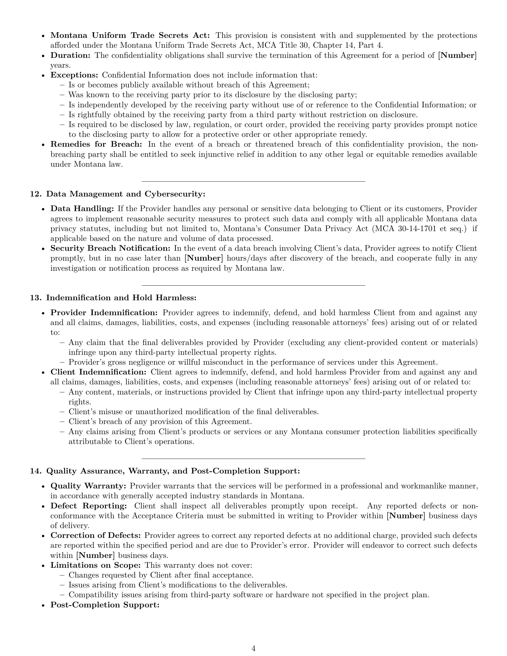 Preview page 4 of Pro Montana design service contract template