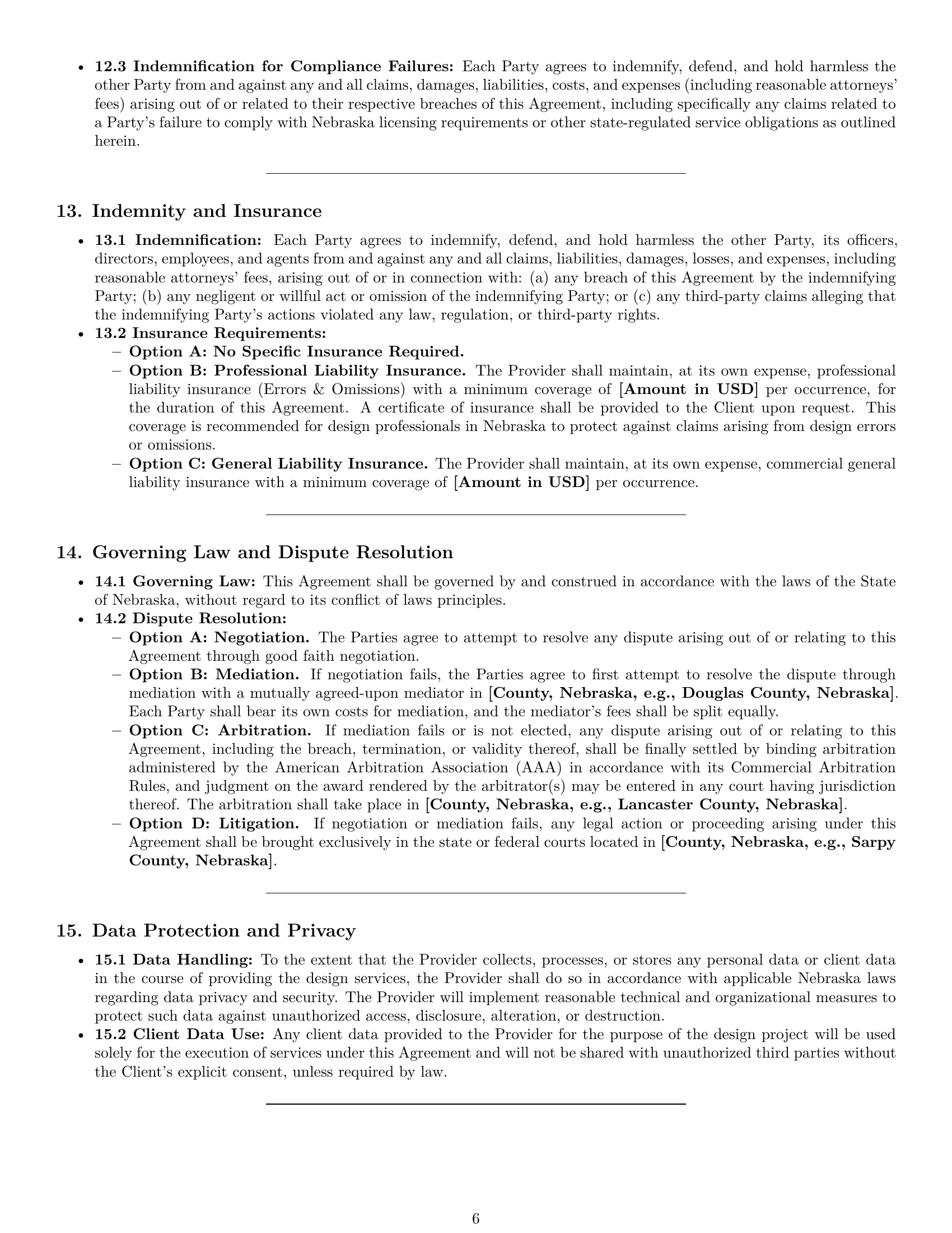 Preview page 6 of Pro Nebraska design service contract template