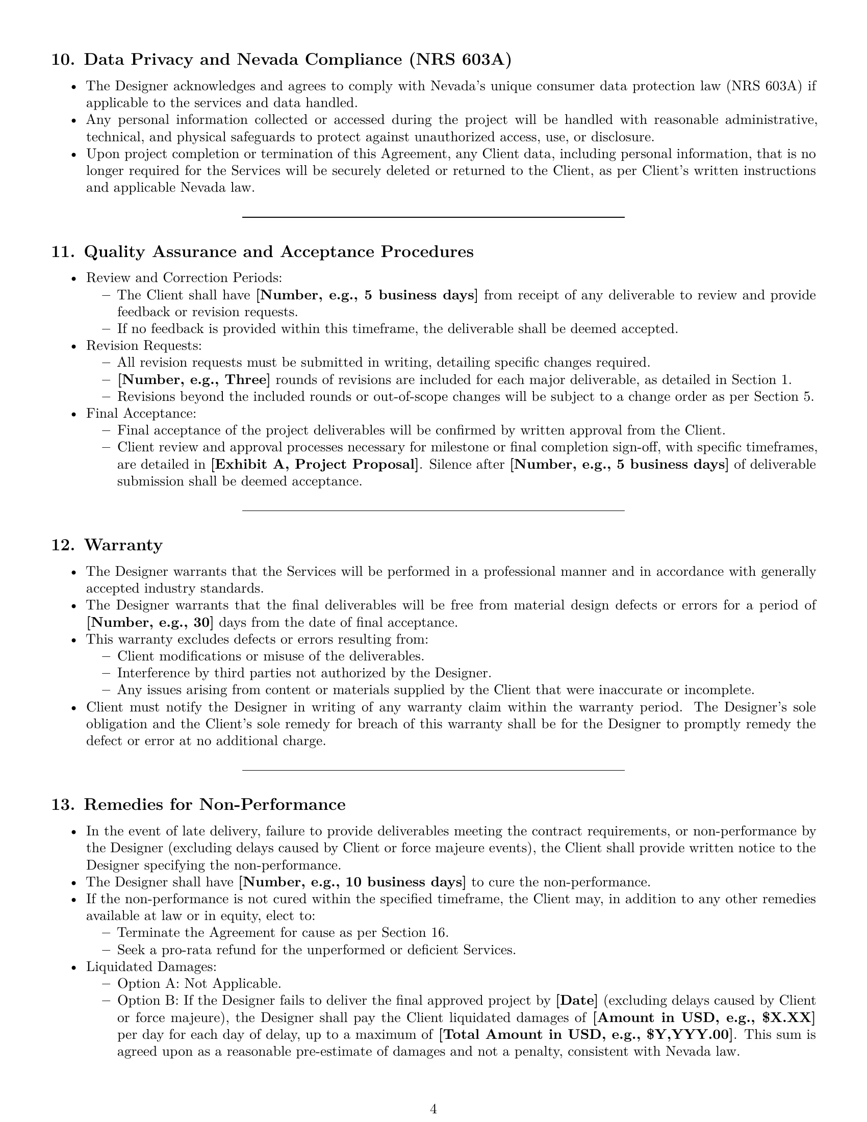 Preview page 4 of Pro Nevada design service contract template