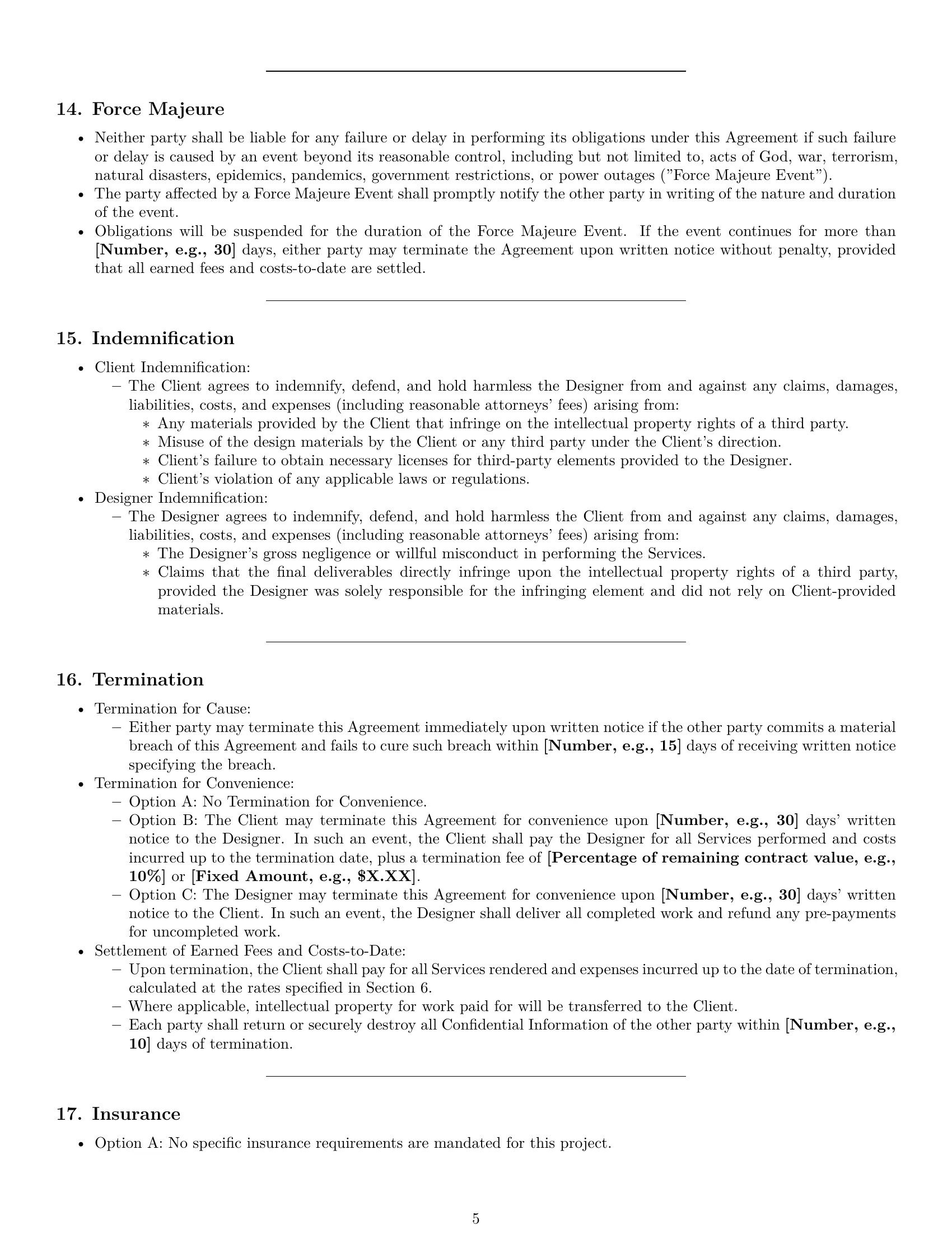 Preview page 5 of Pro Nevada design service contract template