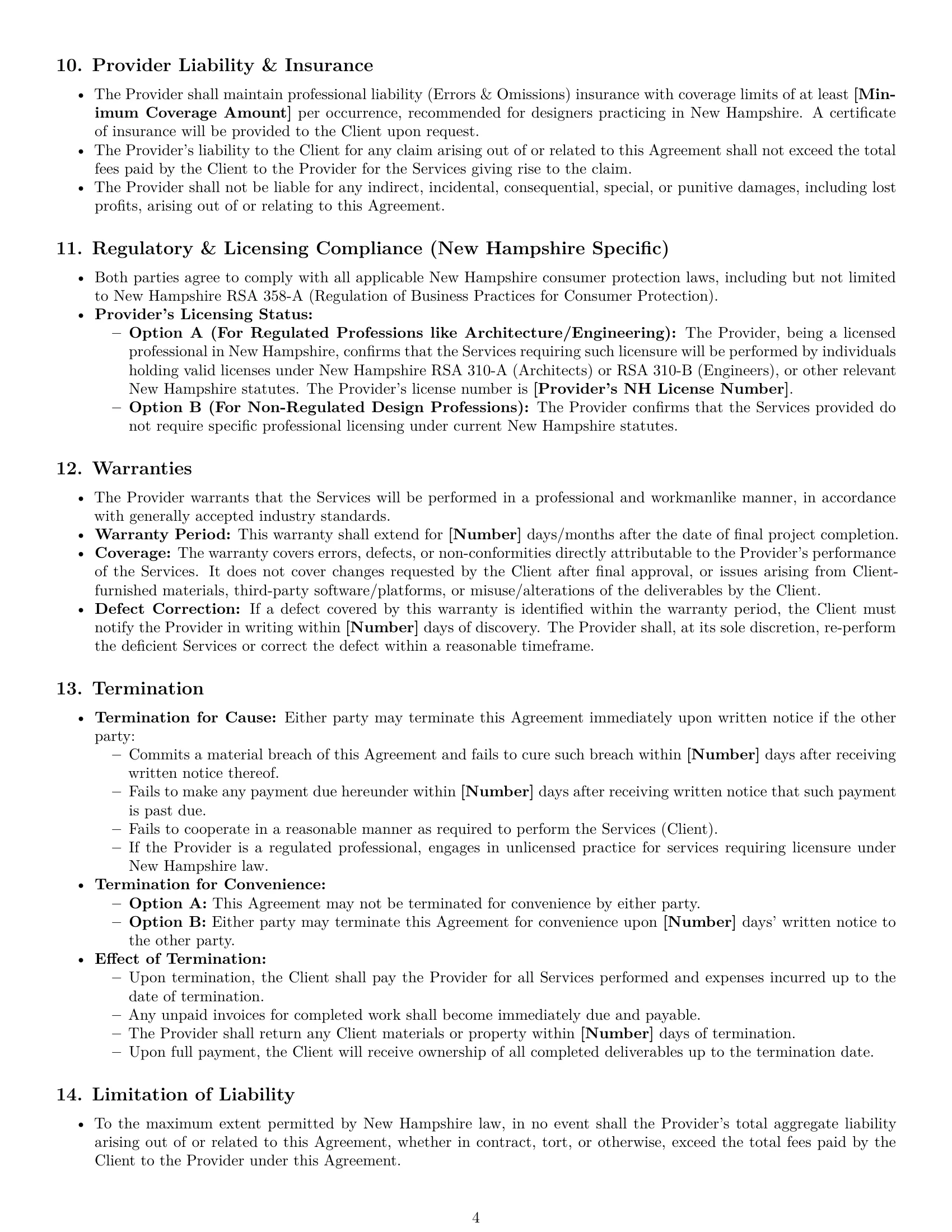 Preview page 4 of Pro New Hampshire design service contract template