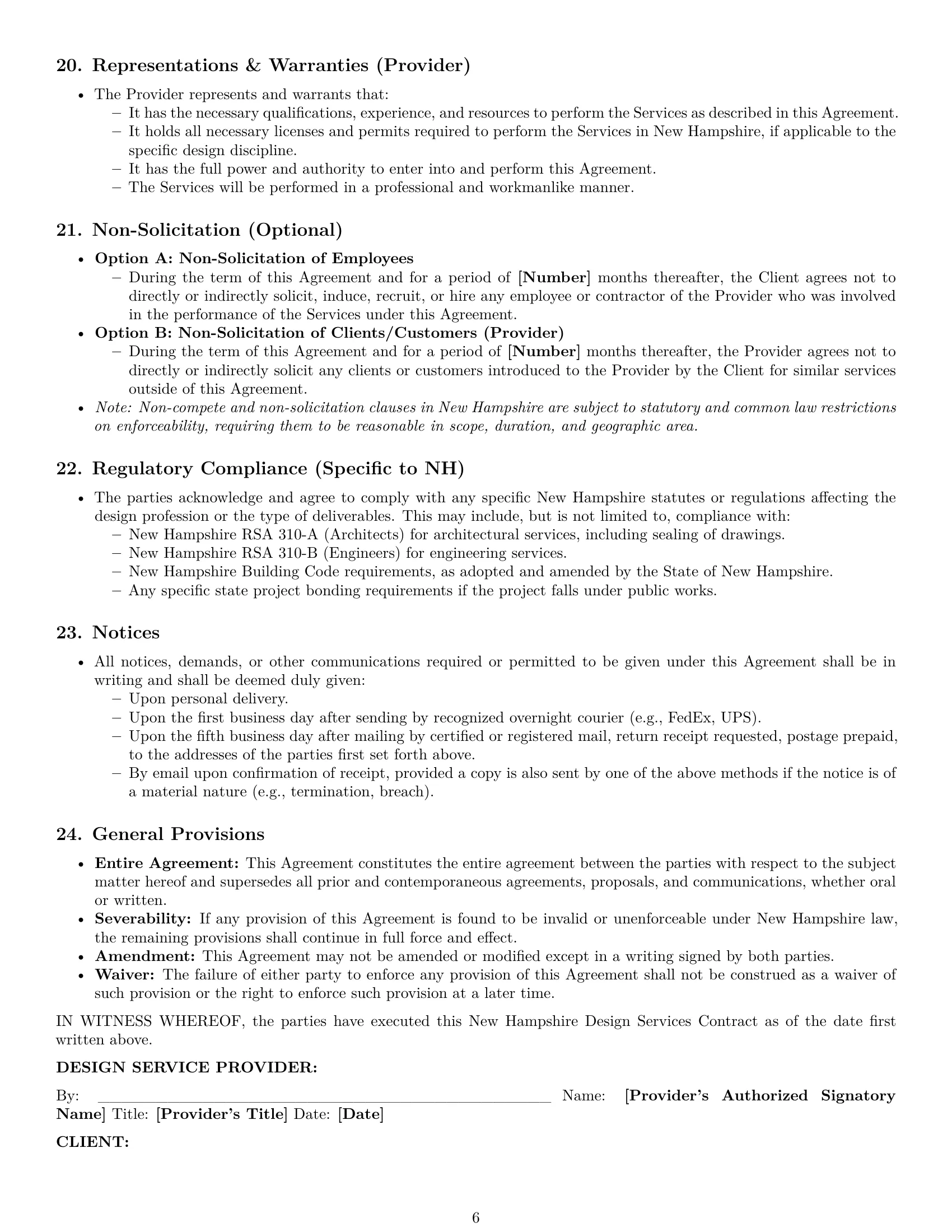 Preview page 6 of Pro New Hampshire design service contract template