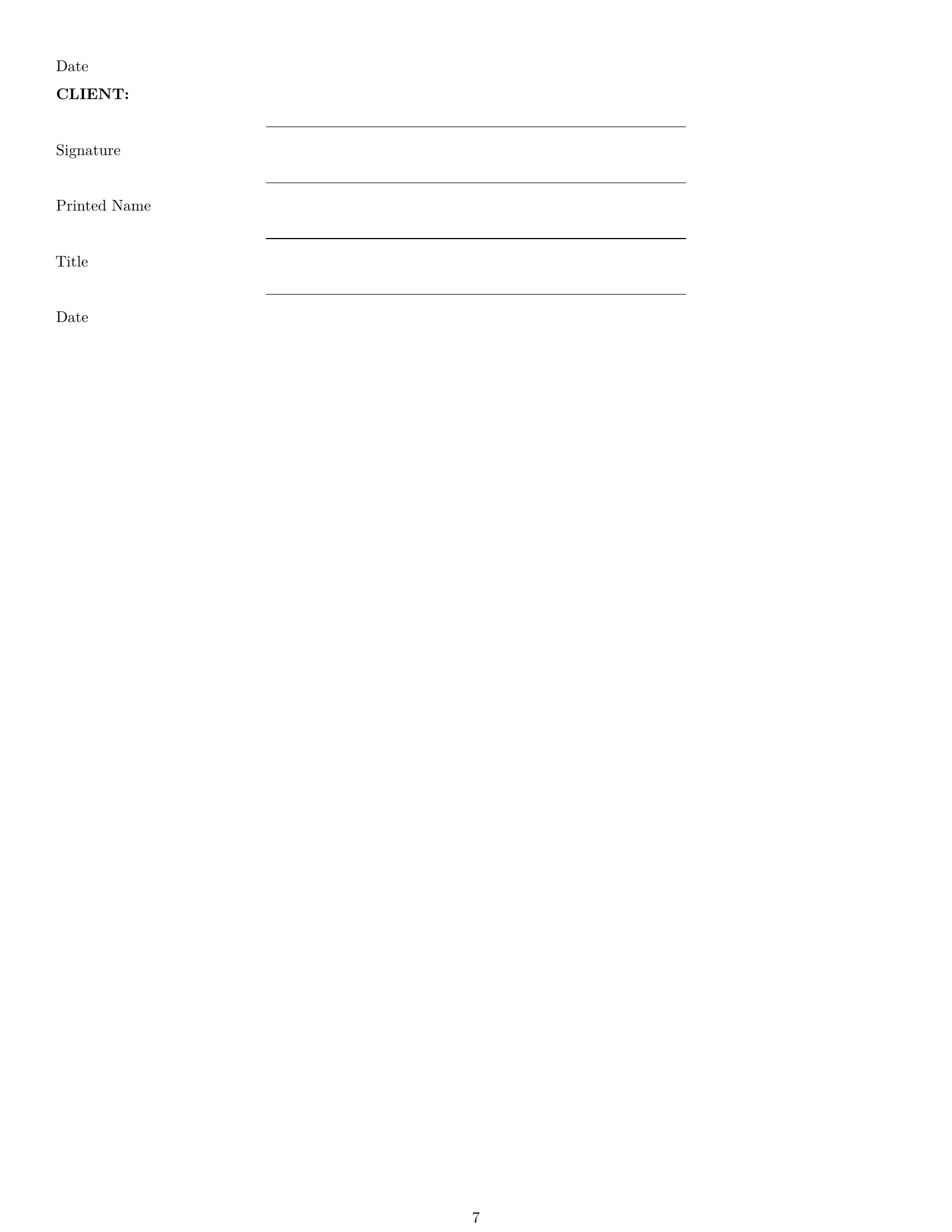 Preview page 7 of Pro Arizona design service contract template