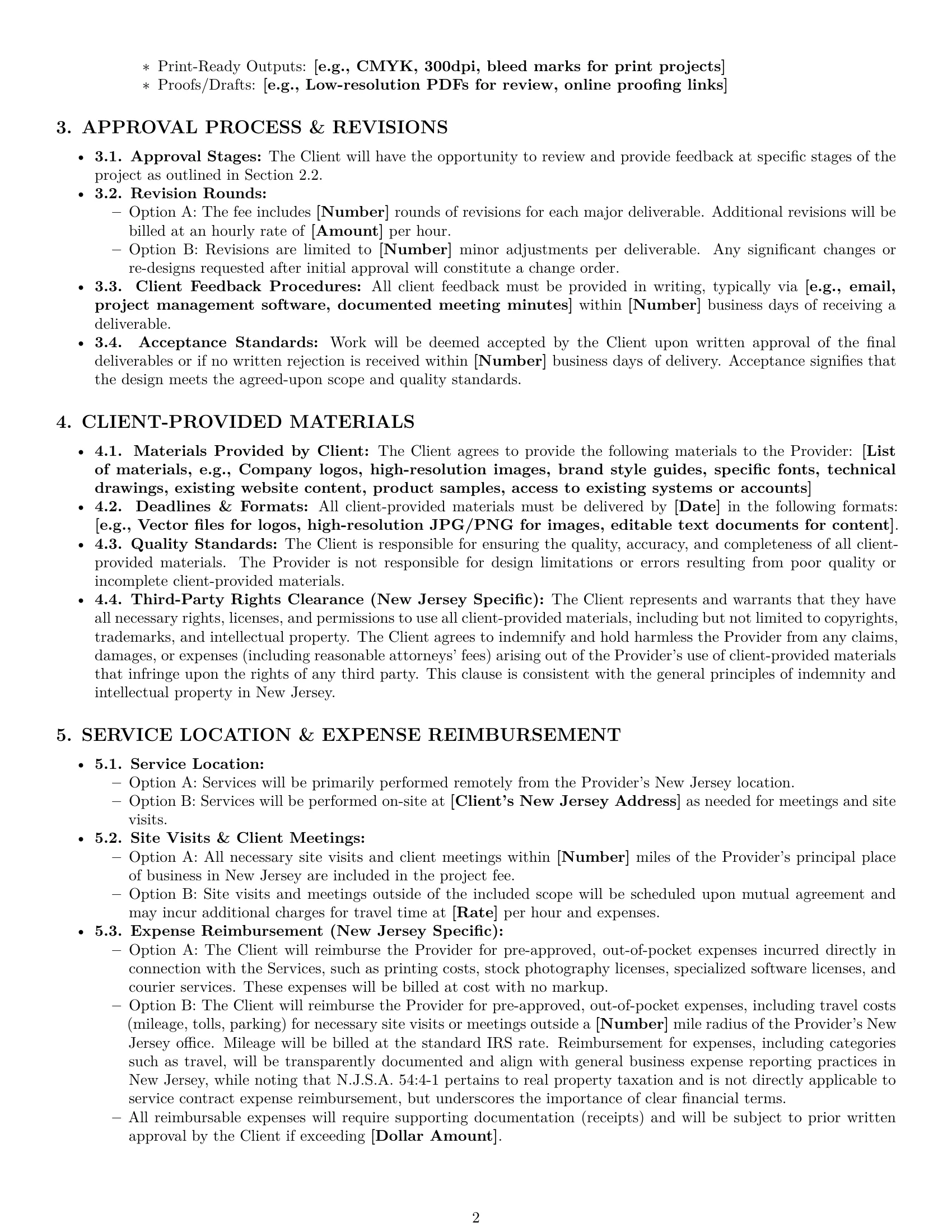 Preview page 2 of Pro New Jersey design service contract template