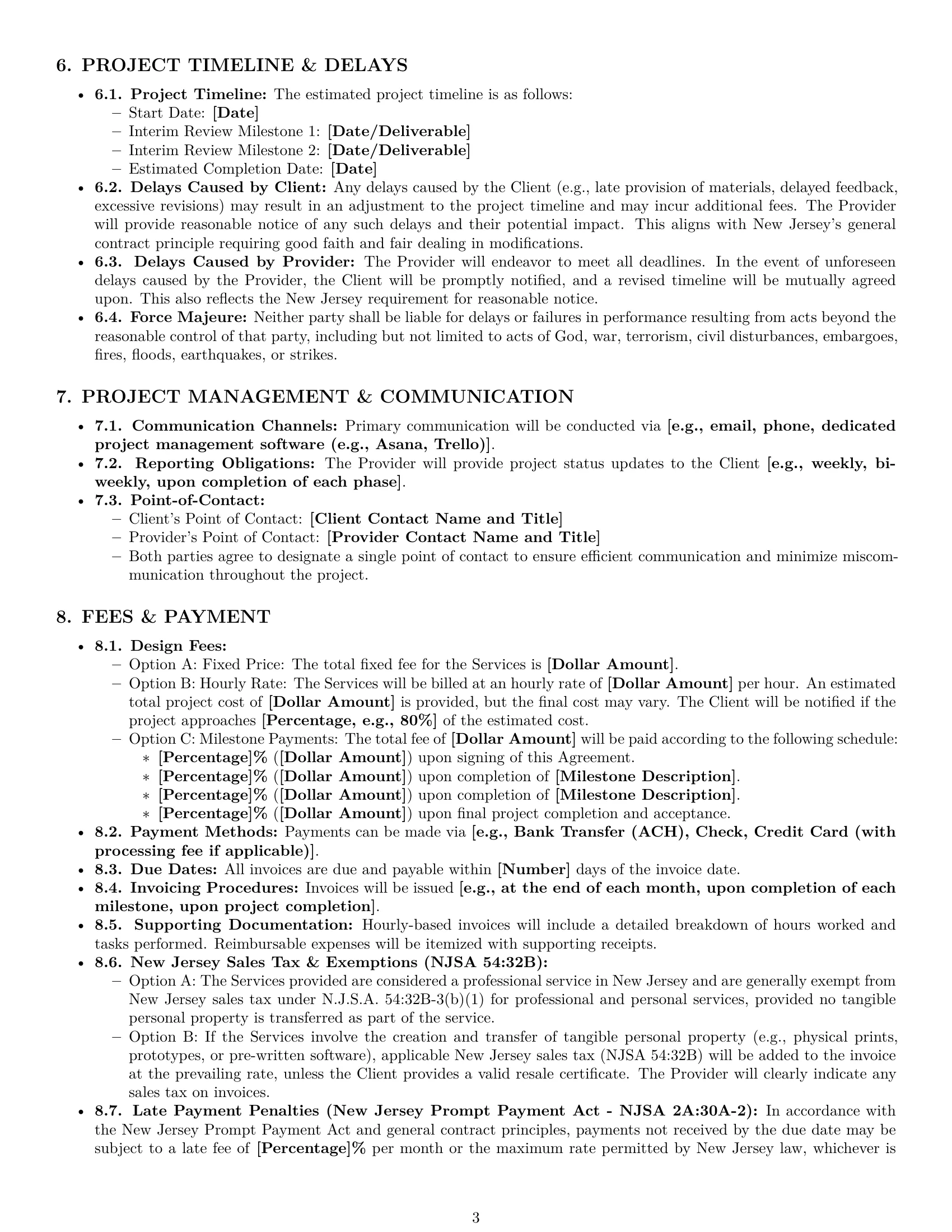 Preview page 3 of Pro New Jersey design service contract template