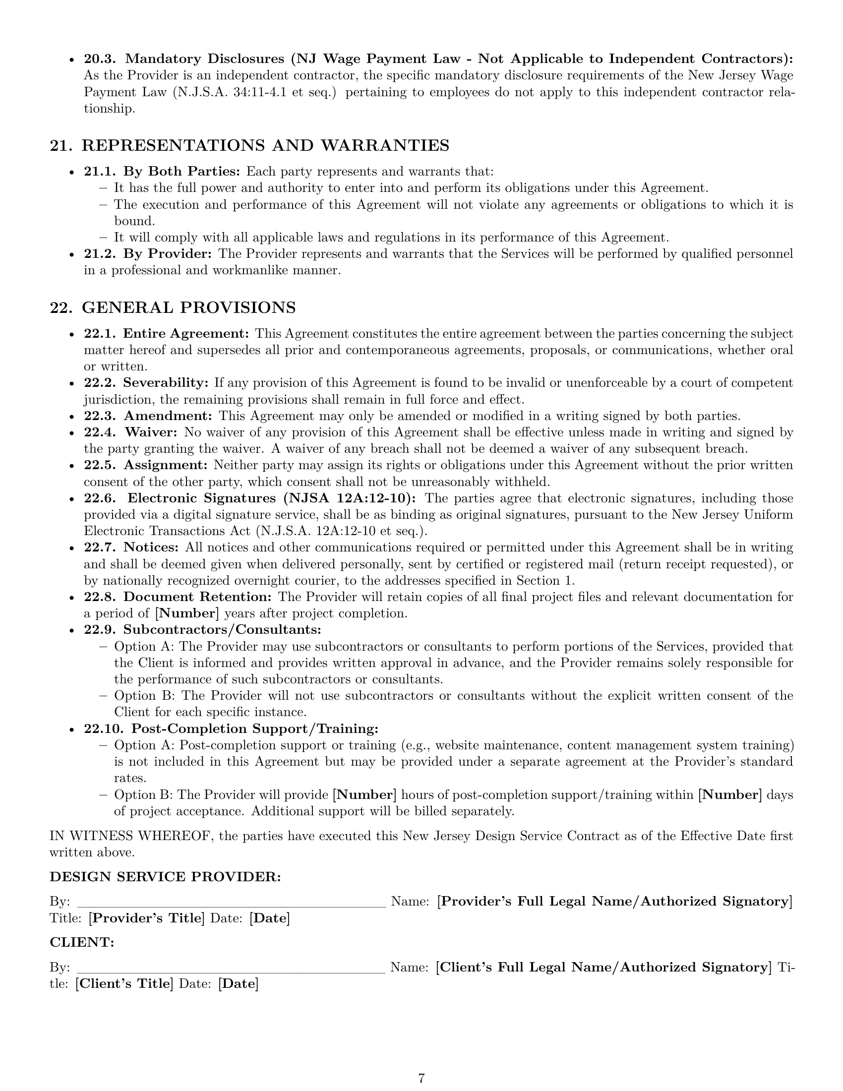 Preview page 7 of Pro New Jersey design service contract template