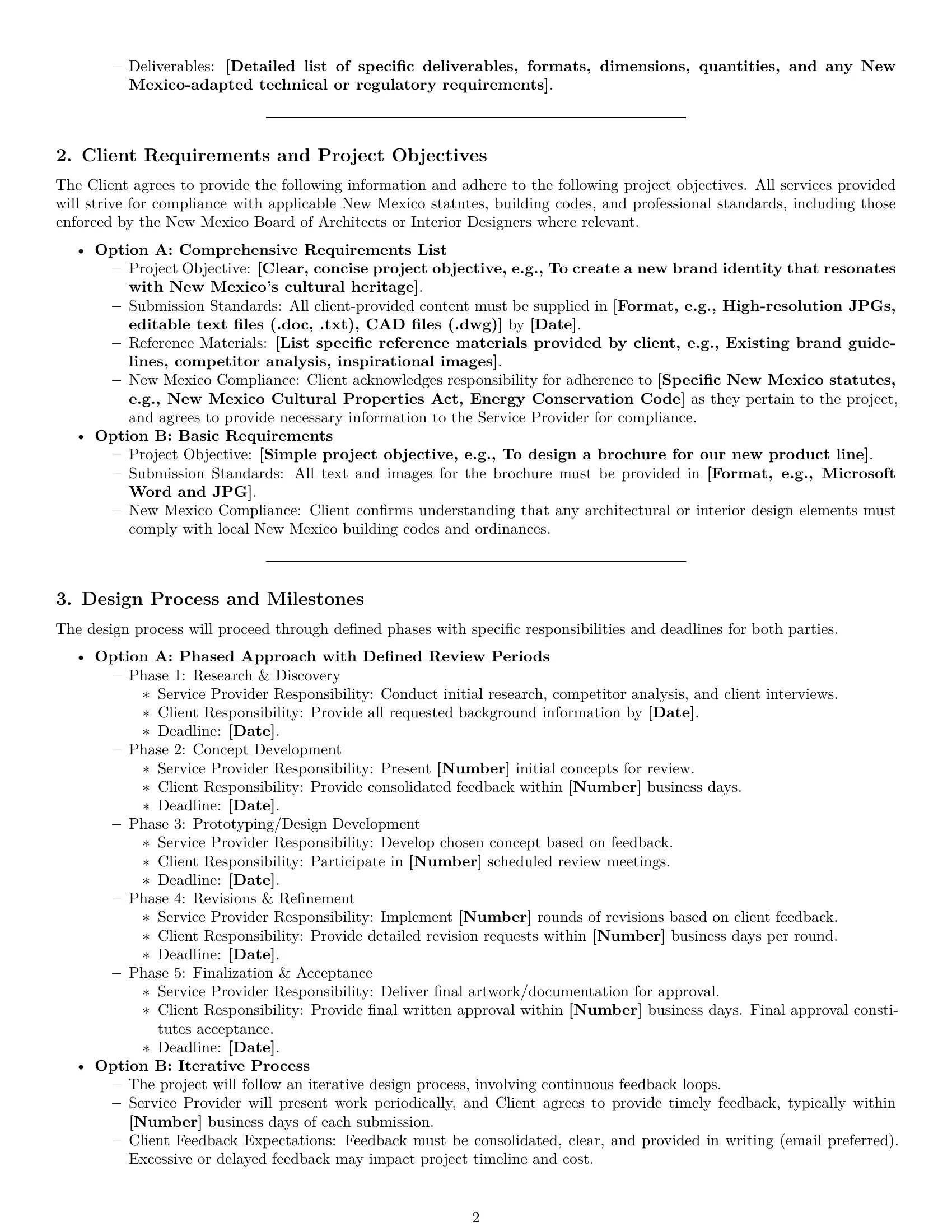 Preview page 2 of Pro New Mexico design service contract template