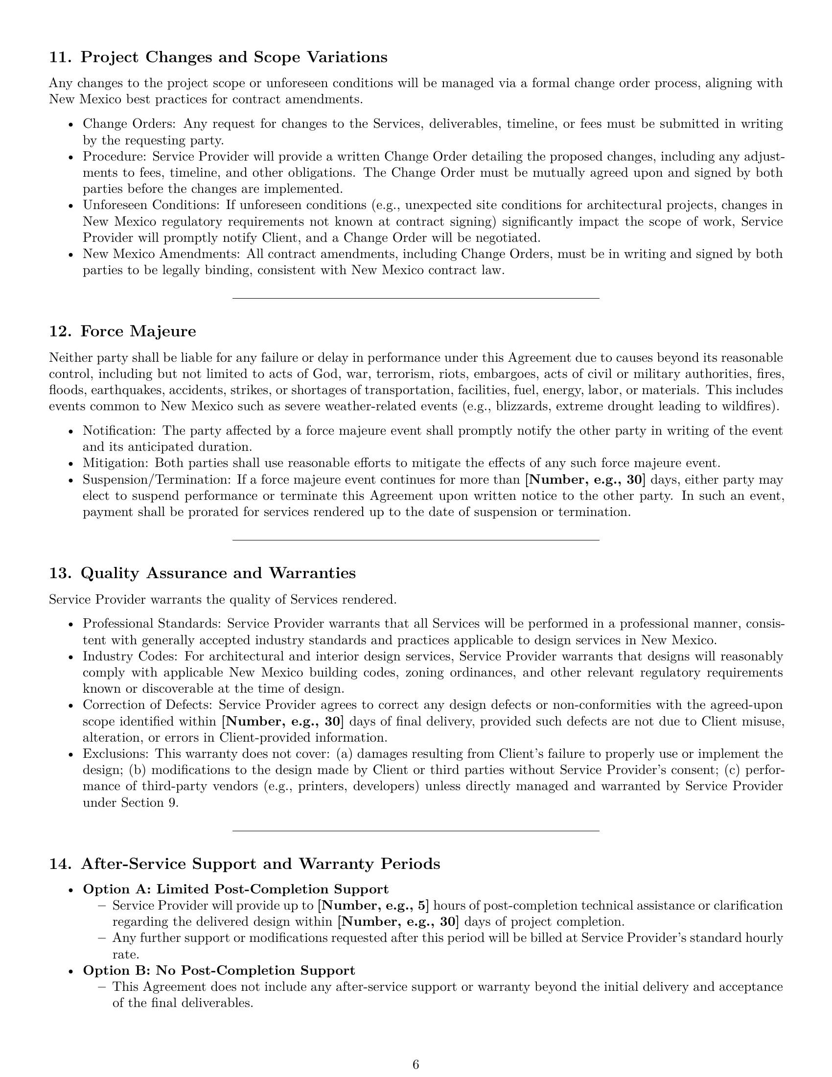 Preview page 6 of Pro New Mexico design service contract template