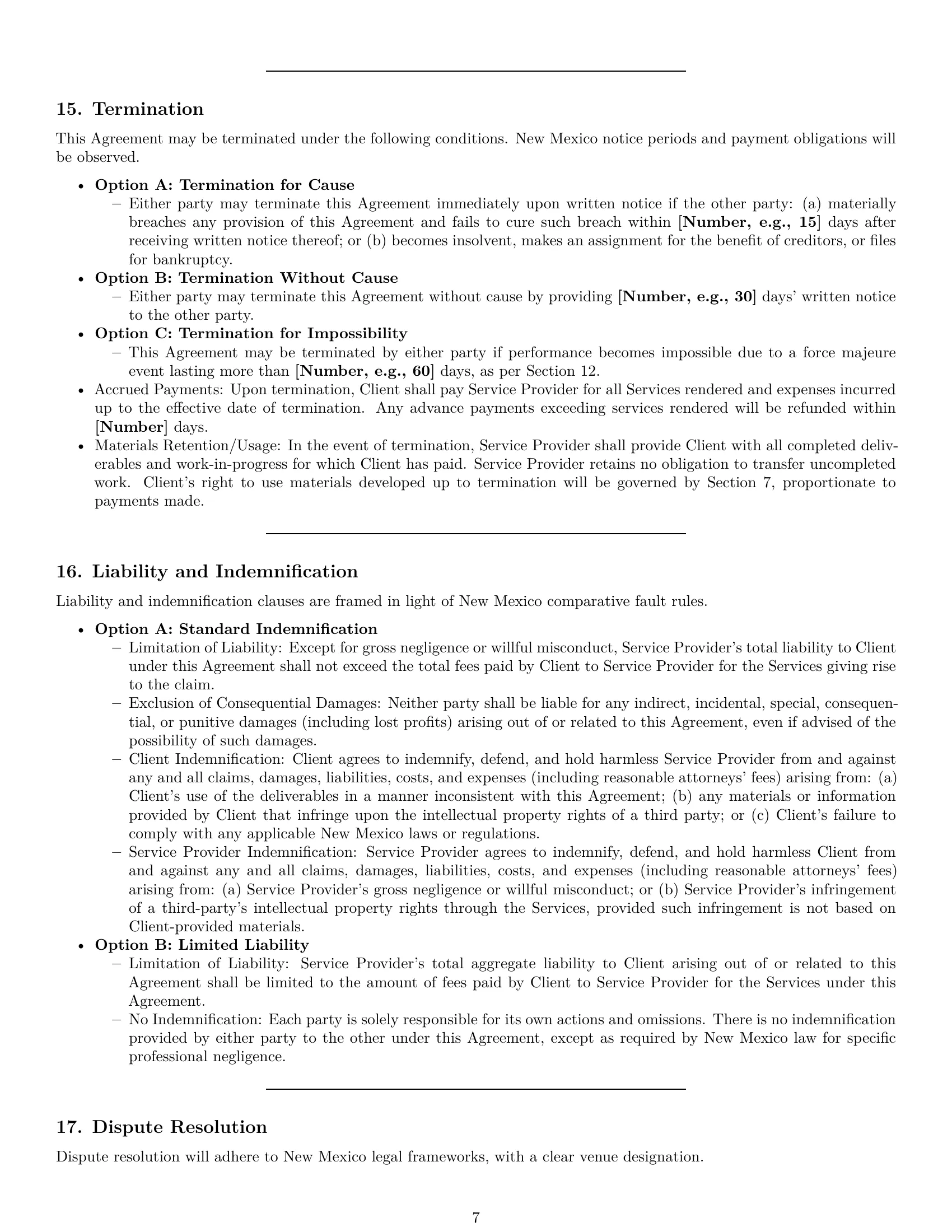 Preview page 7 of Pro New Mexico design service contract template