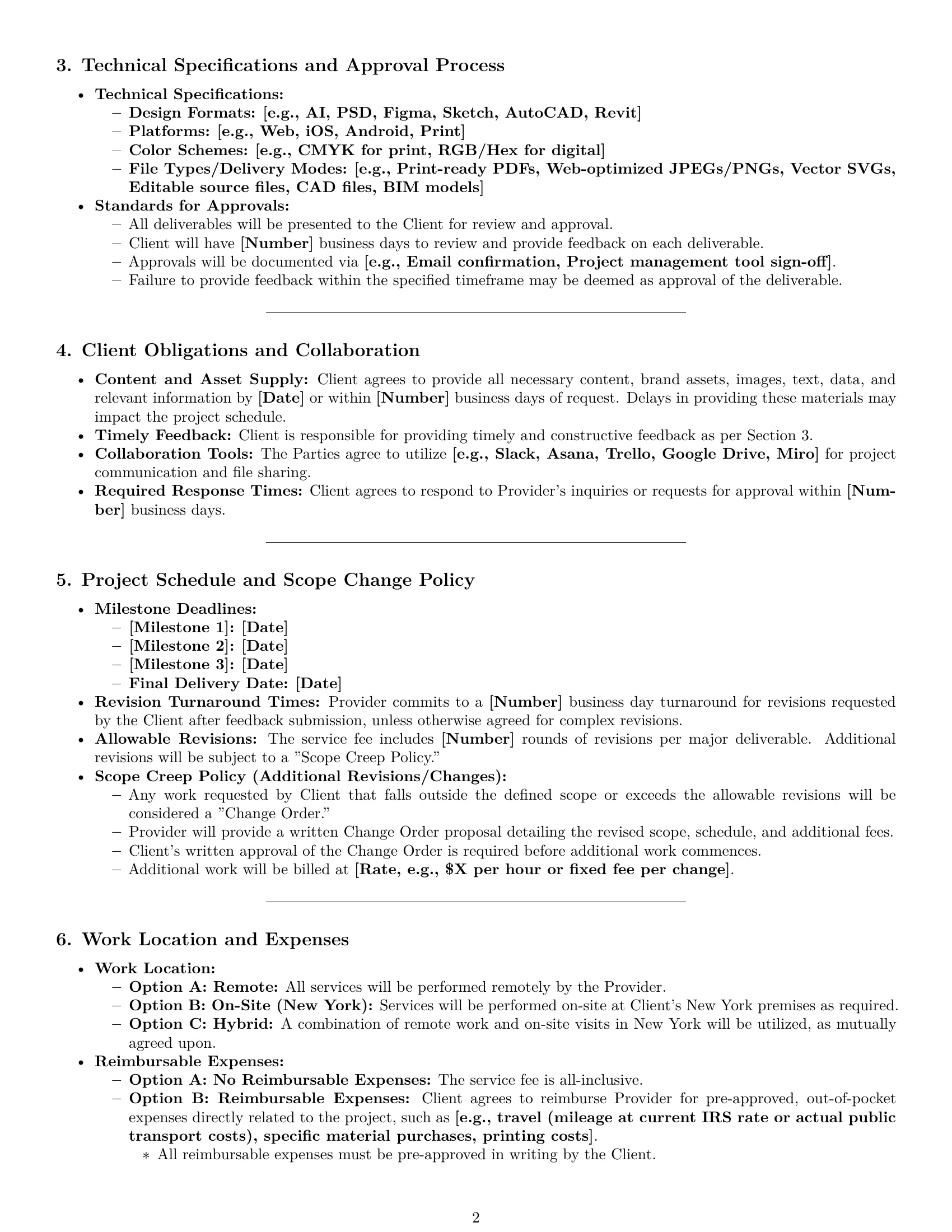 Preview page 2 of Pro New York design service contract template
