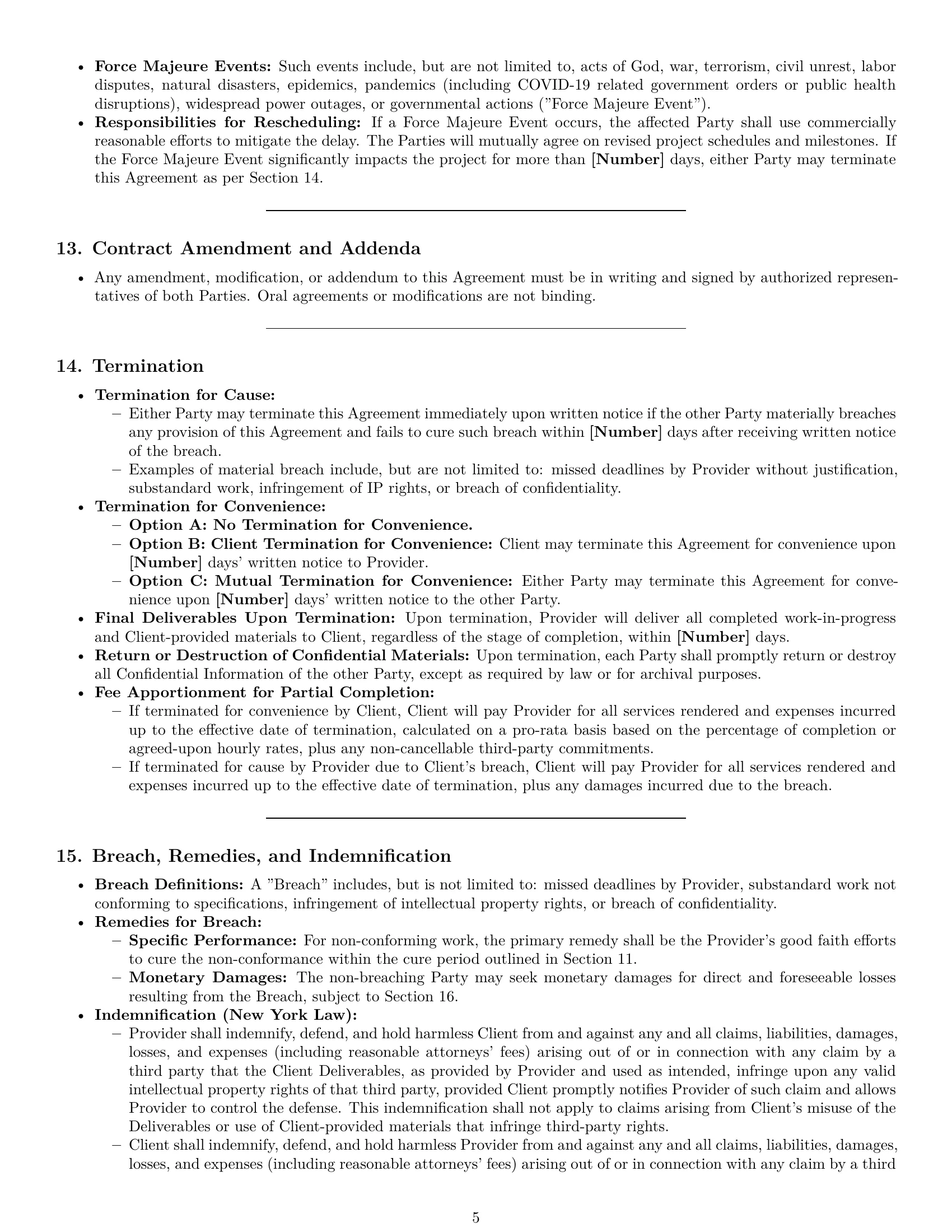 Preview page 5 of Pro New York design service contract template