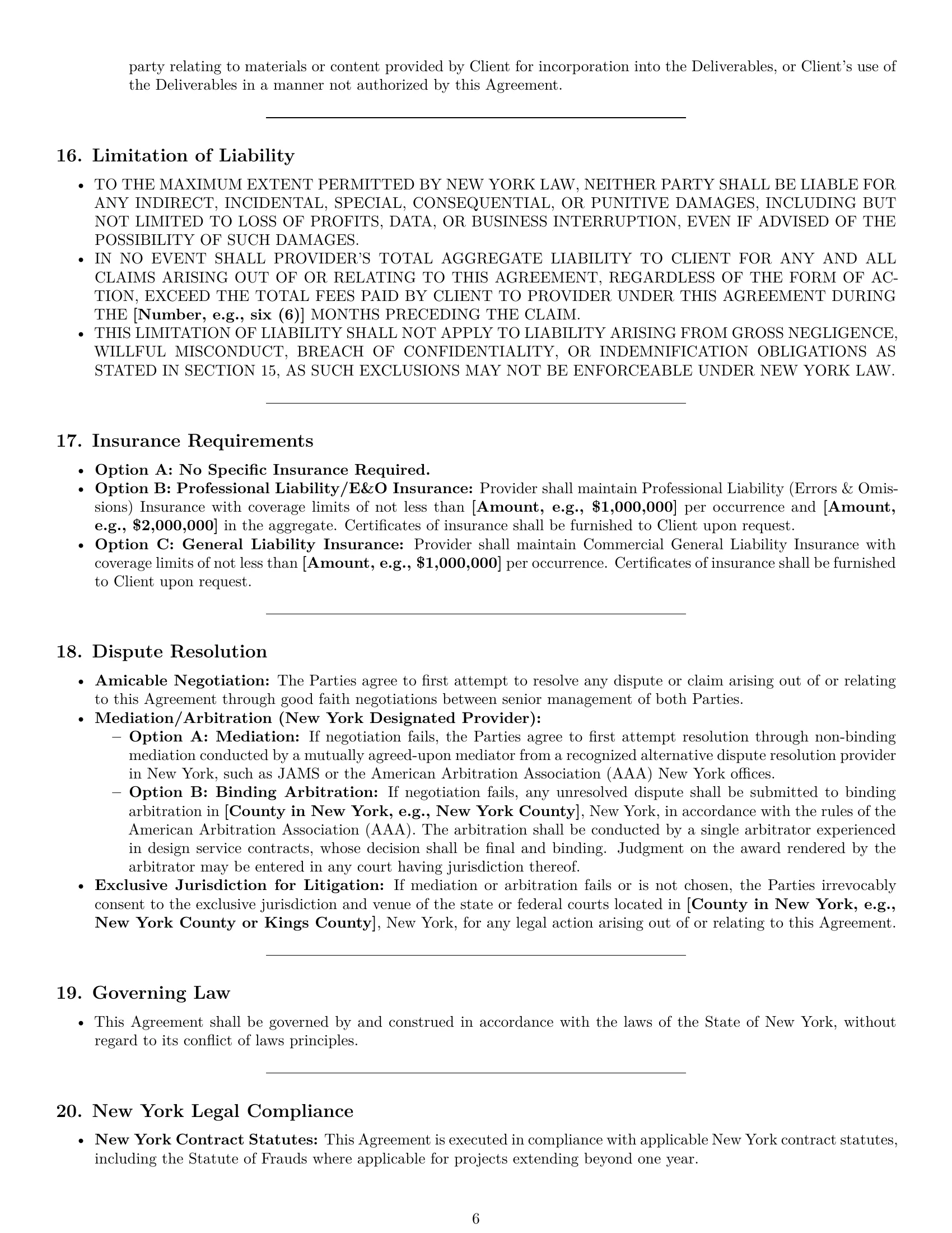 Preview page 6 of Pro New York design service contract template