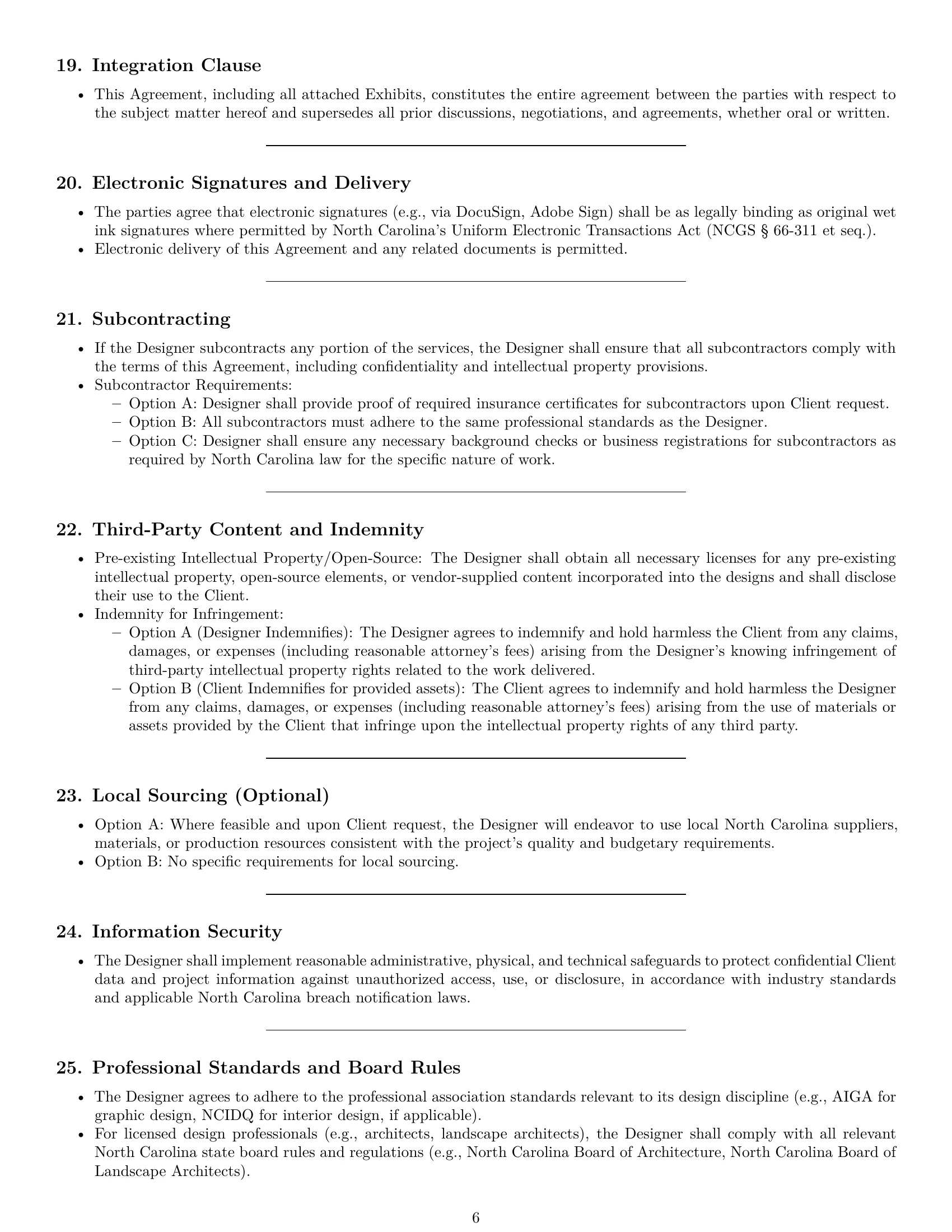 Preview page 6 of Pro North Carolina design service contract template