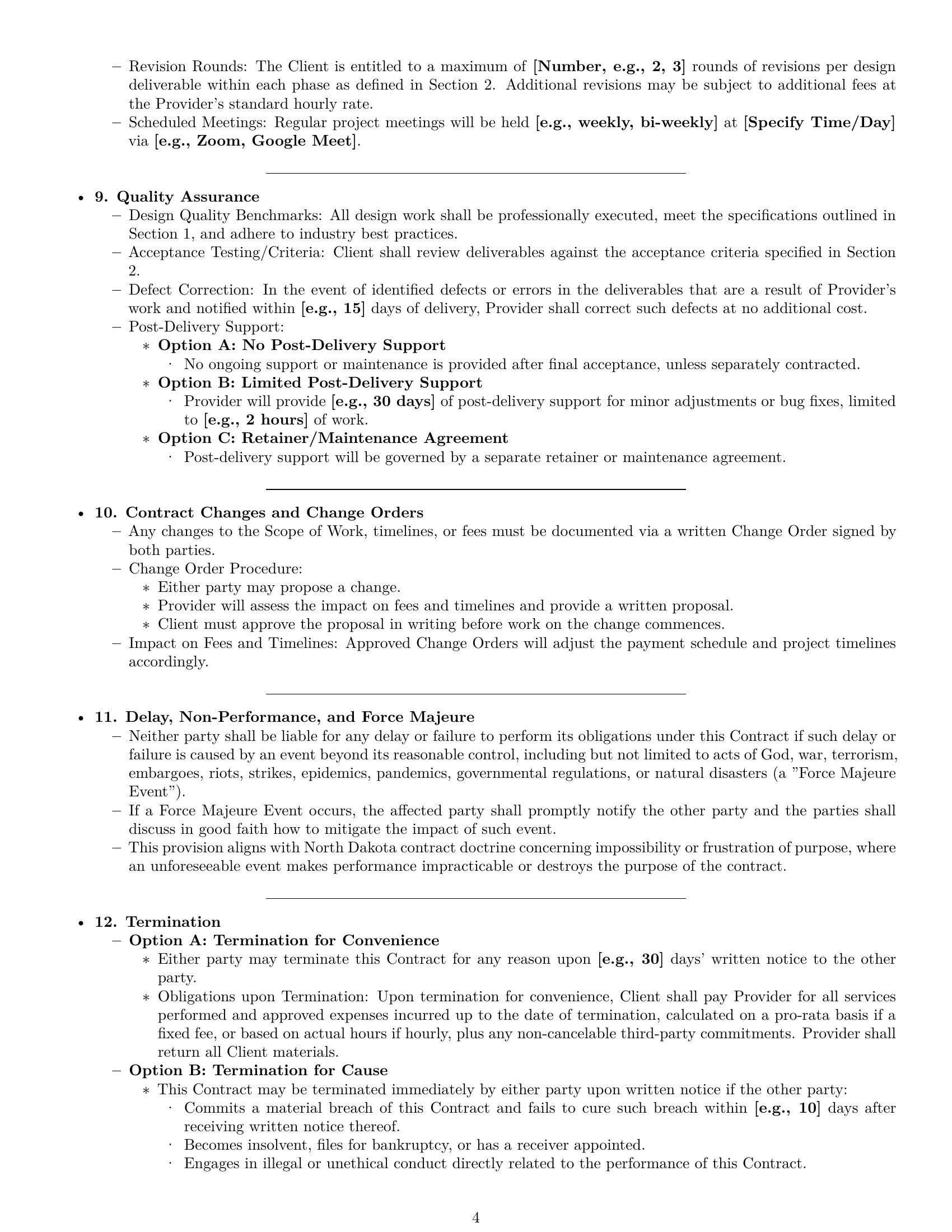 Preview page 4 of Pro North Dakota design service contract template