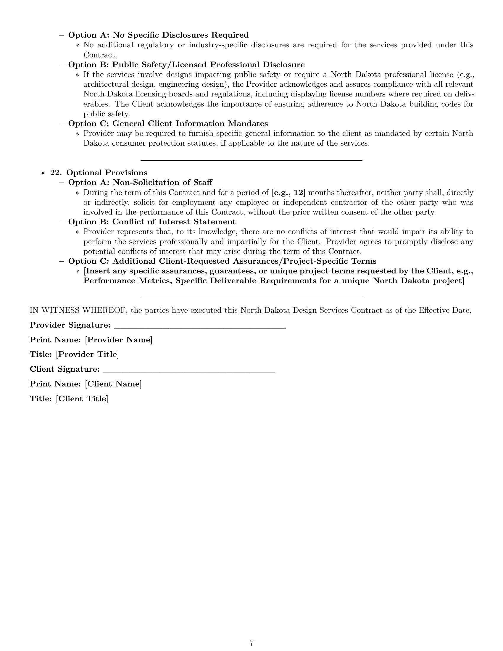 Preview page 7 of Pro North Dakota design service contract template