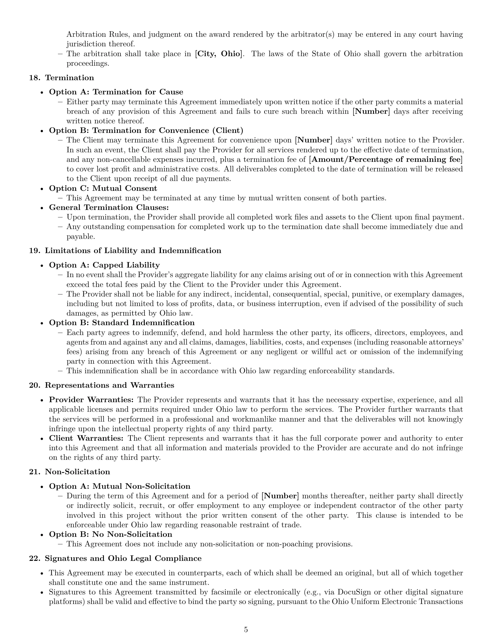 Preview page 5 of Pro Ohio design service contract template
