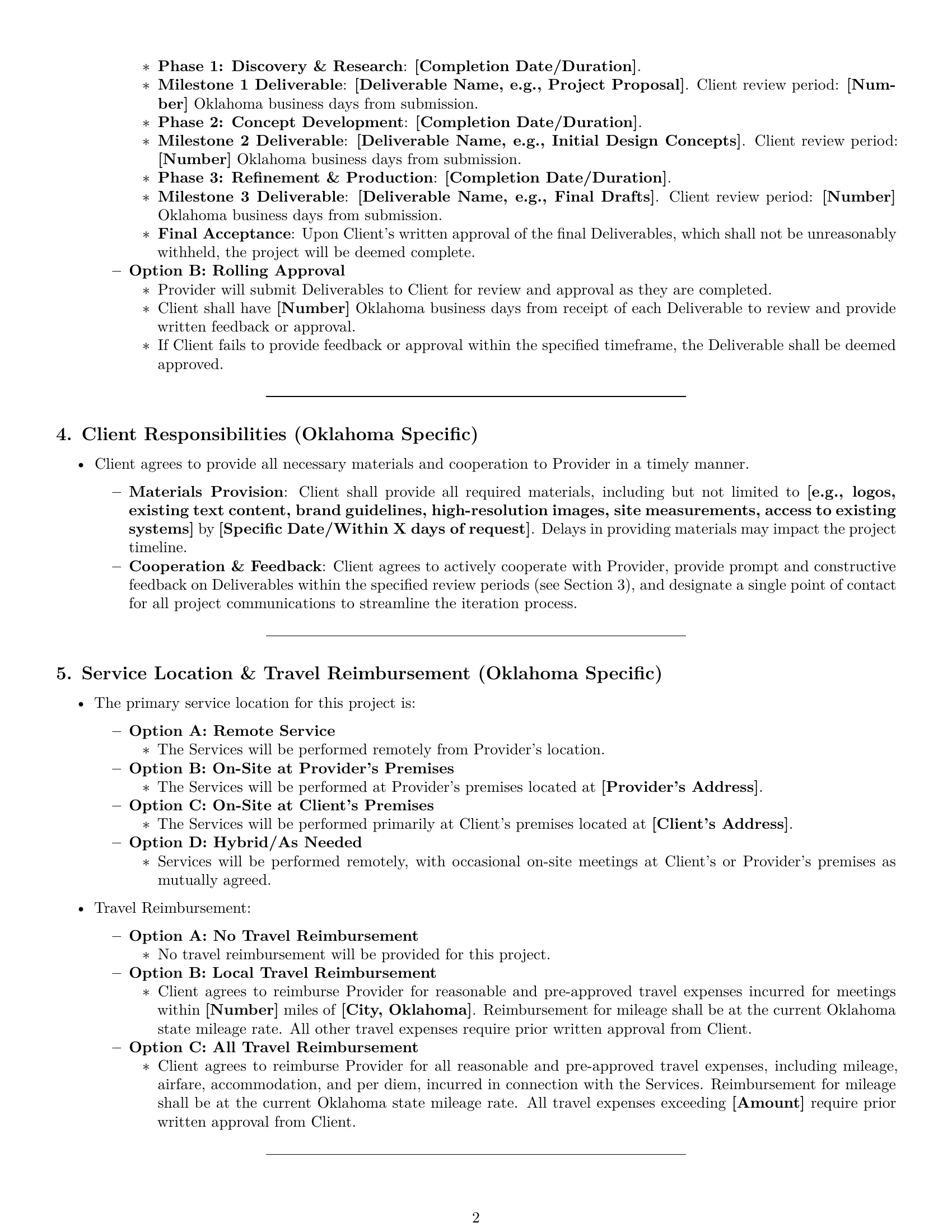 Preview page 2 of Pro Oklahoma design service contract template