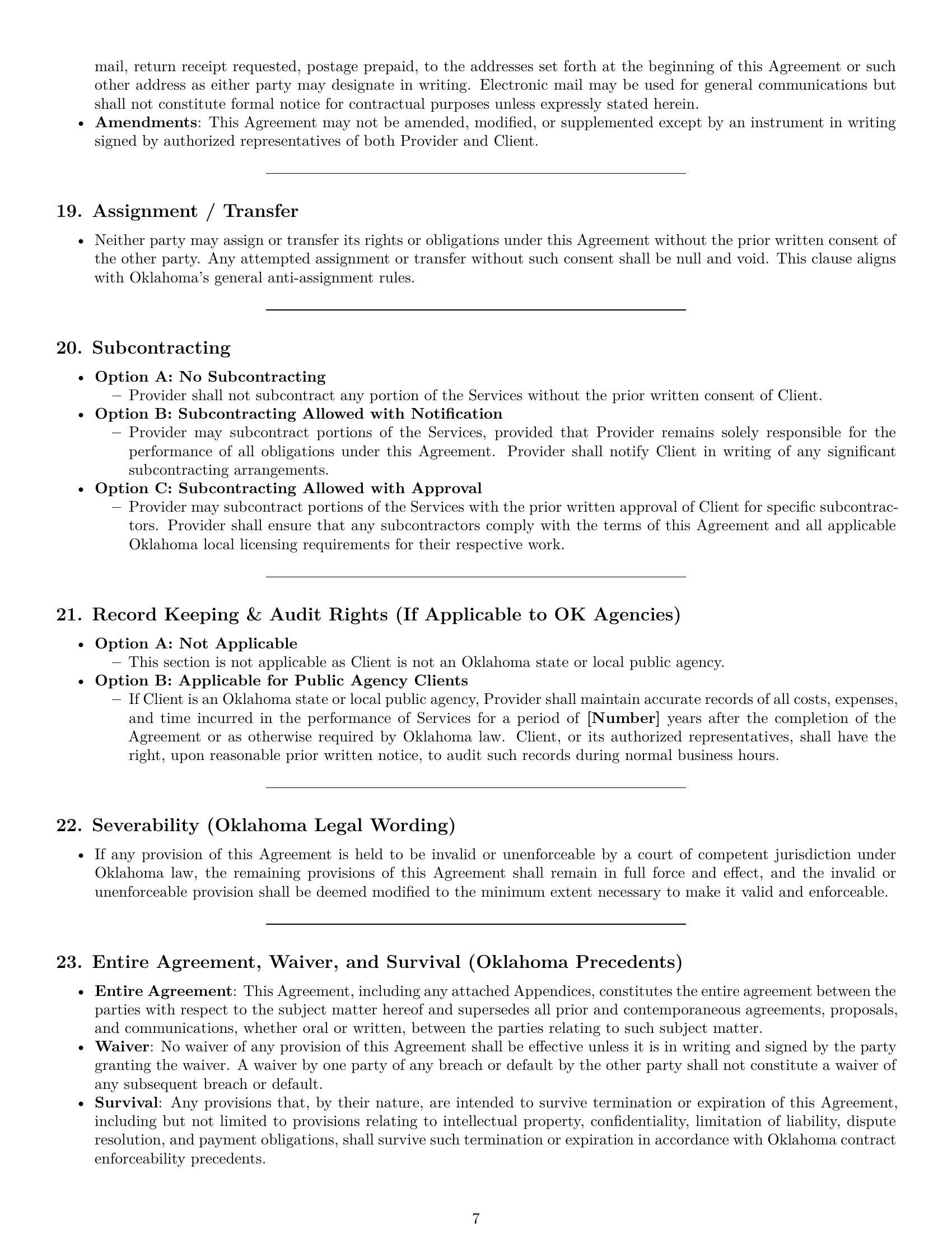 Preview page 7 of Pro Oklahoma design service contract template