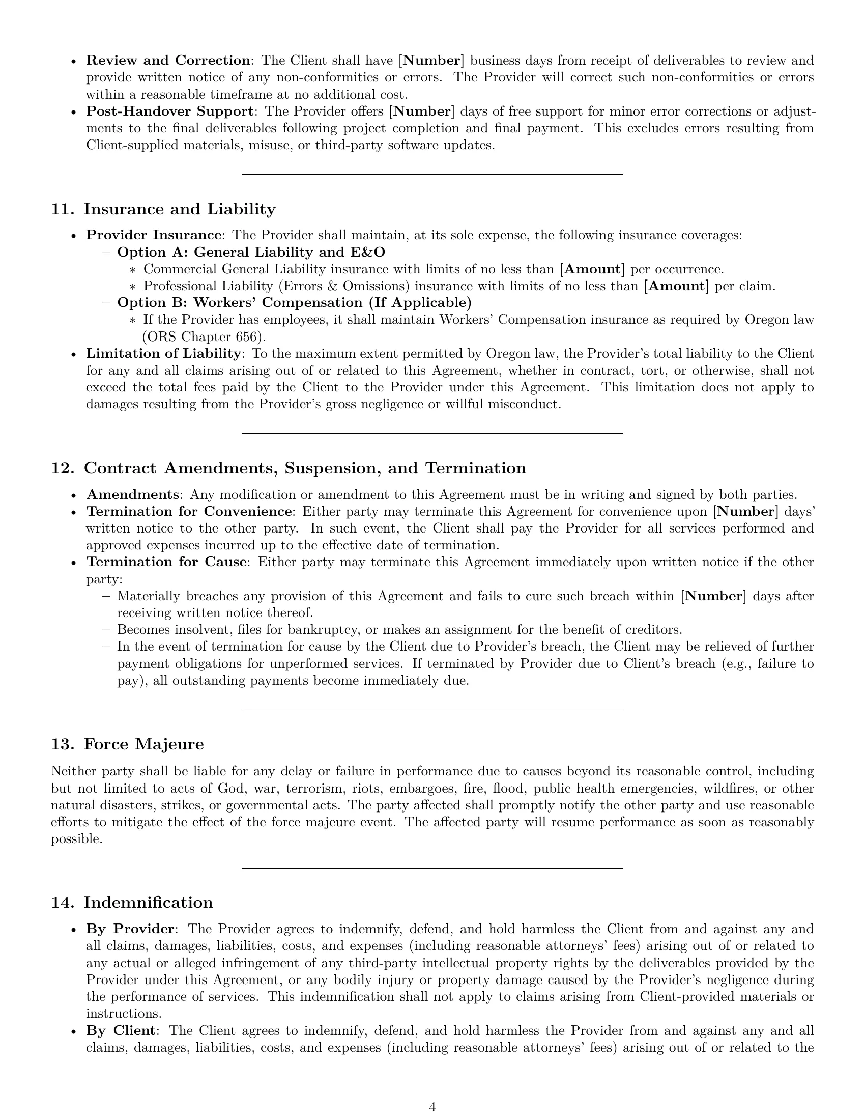 Preview page 4 of Pro Oregon design service contract template