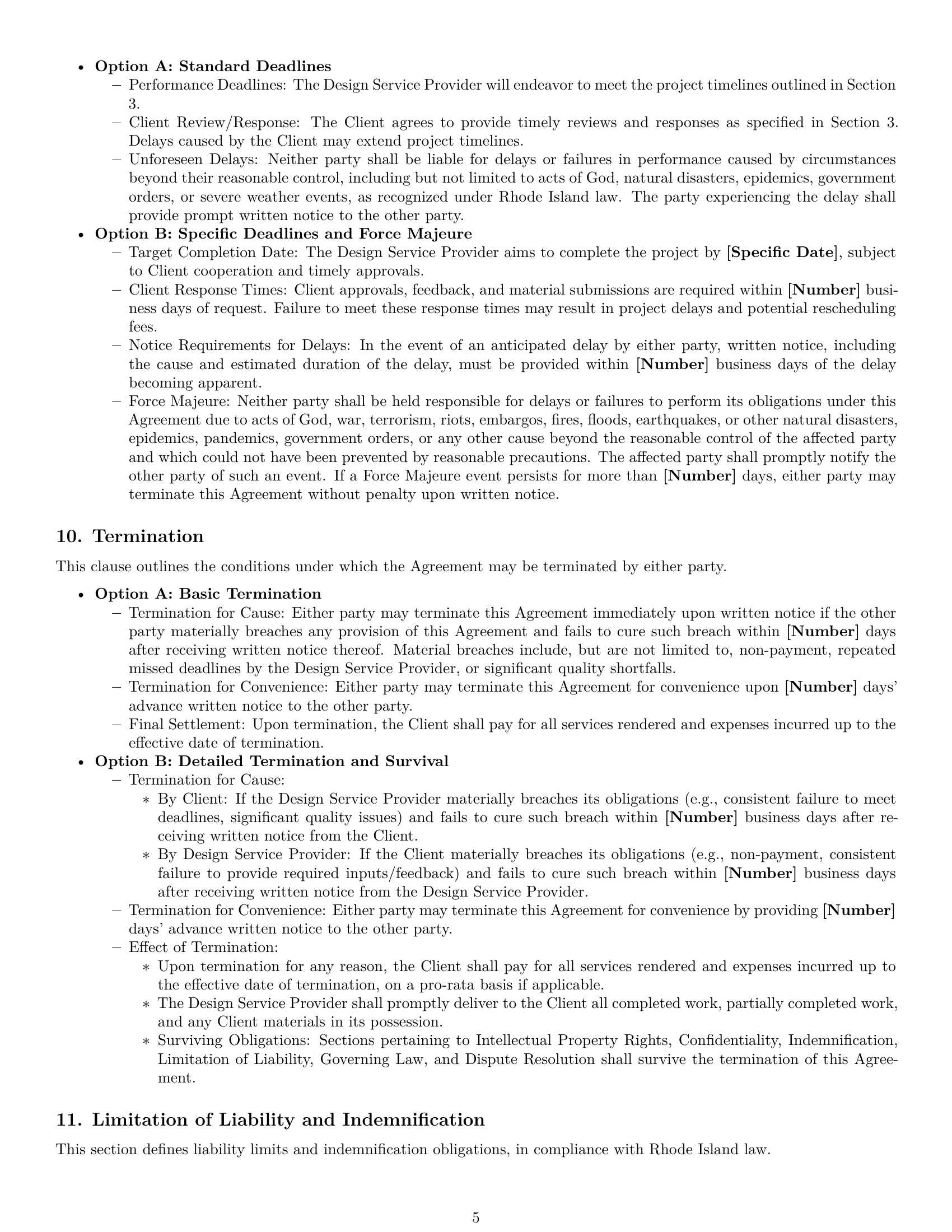 Preview page 5 of Pro Rhode Island design service contract template